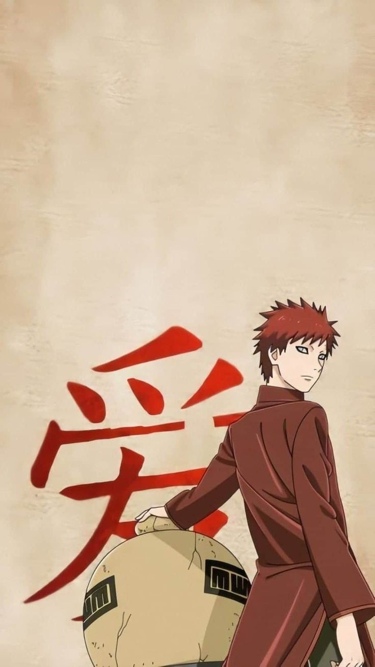 736x1307 Anime Character with Red Hair. Young gaara wallpaper, Gaara wallpaper hd, Garra naruto wallpaper
