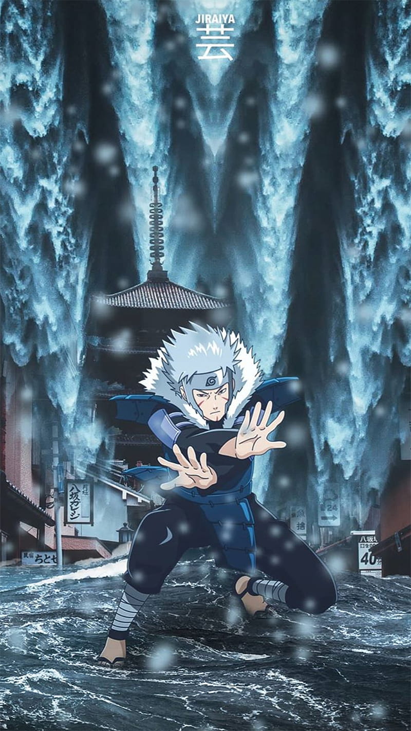 800x1422 TOBIRAMA, anime, hokage, japan, konoha, naruto, senju, storm, thunder, water, HD phone wallpaper