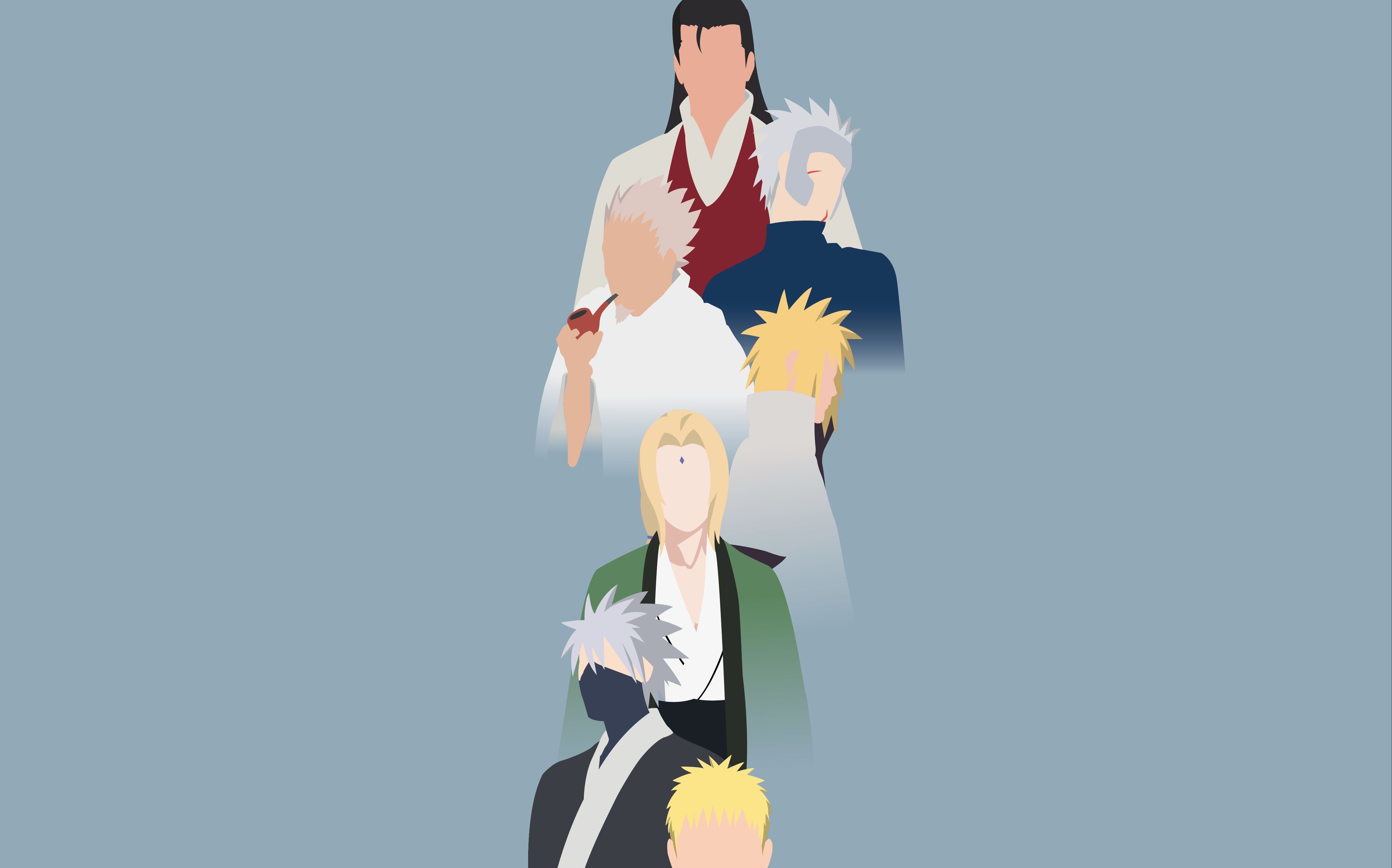 4763x2972 Desktop wallpaper: Minimalist, Tobirama Senju, Anime, Naruto, Hokage (Naruto), White Hair 4K free download for PC. 512540