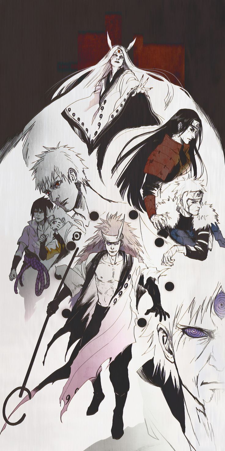 736x1472 Kaguya, Obito, Naruto, Sasuke, Madara, Tobirama, Hashirama, The Sage of Six Paths