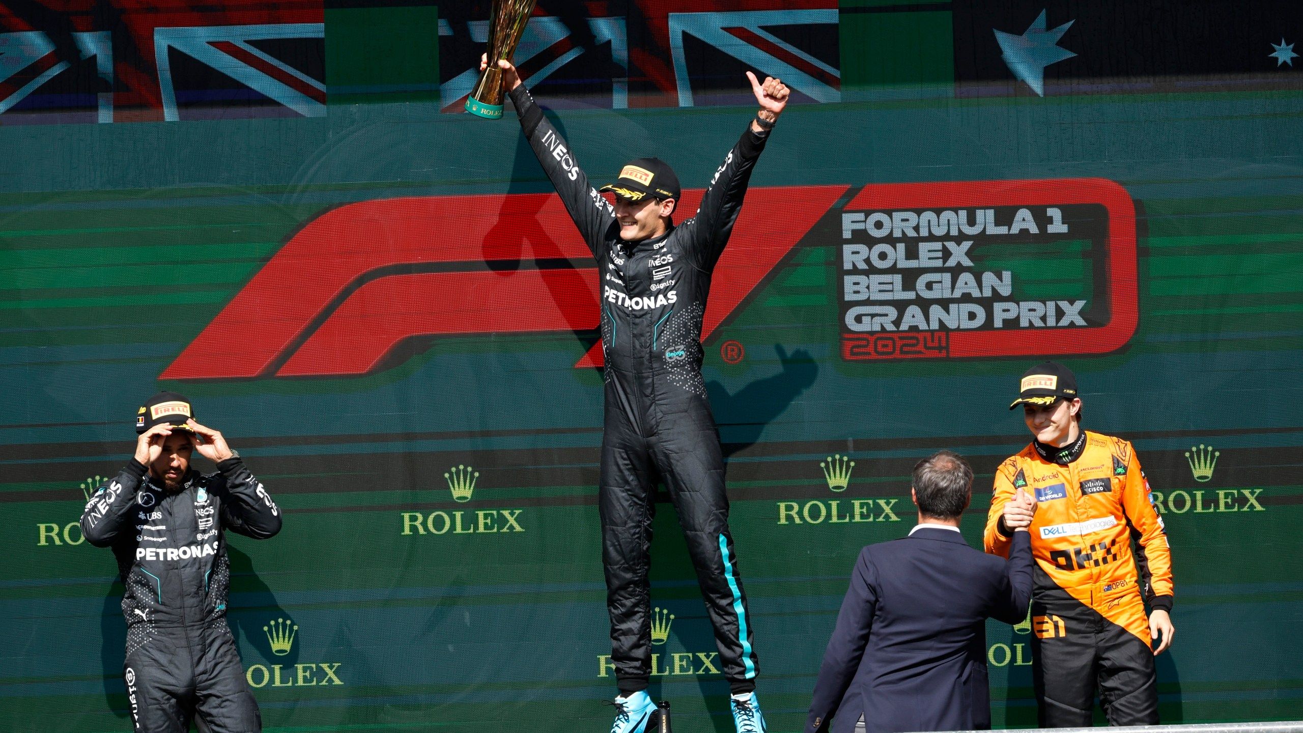 2560x1440 F1 Podium Wallpaper