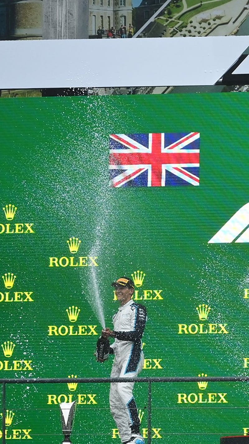 800x1423 George P2 GP, Podium, Williams, George Russell, Formula Spa, GR HD phone wallpaper