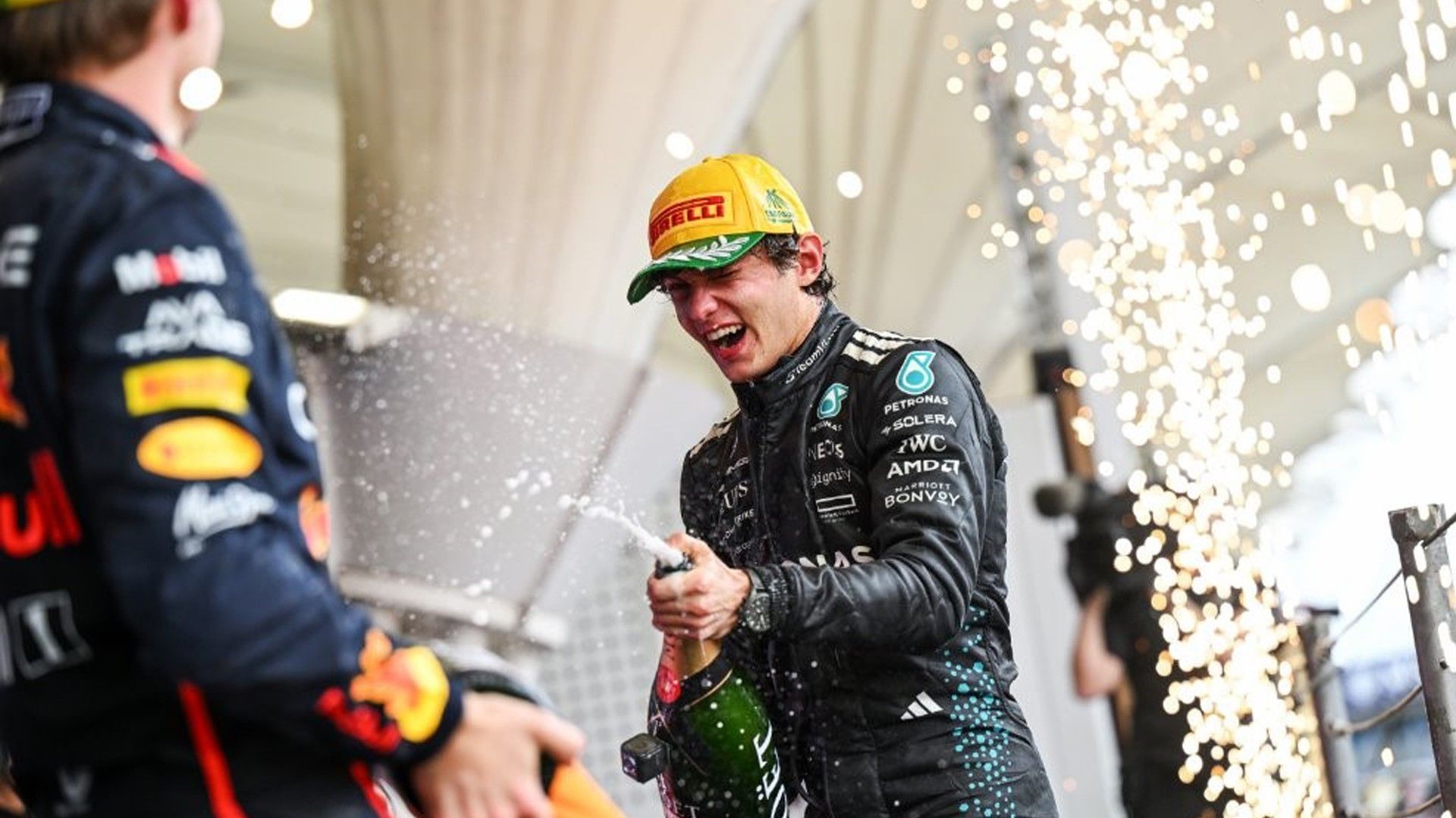 1920x1080 Kimi Antonelli's podium finish at the F1 Brazil Grand Prix set a new benchmark, as he scored the most points ever in a rookie season​