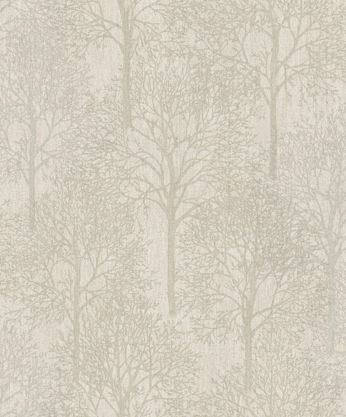 1200x1449 Fabric Tree Taupe Wallpaper