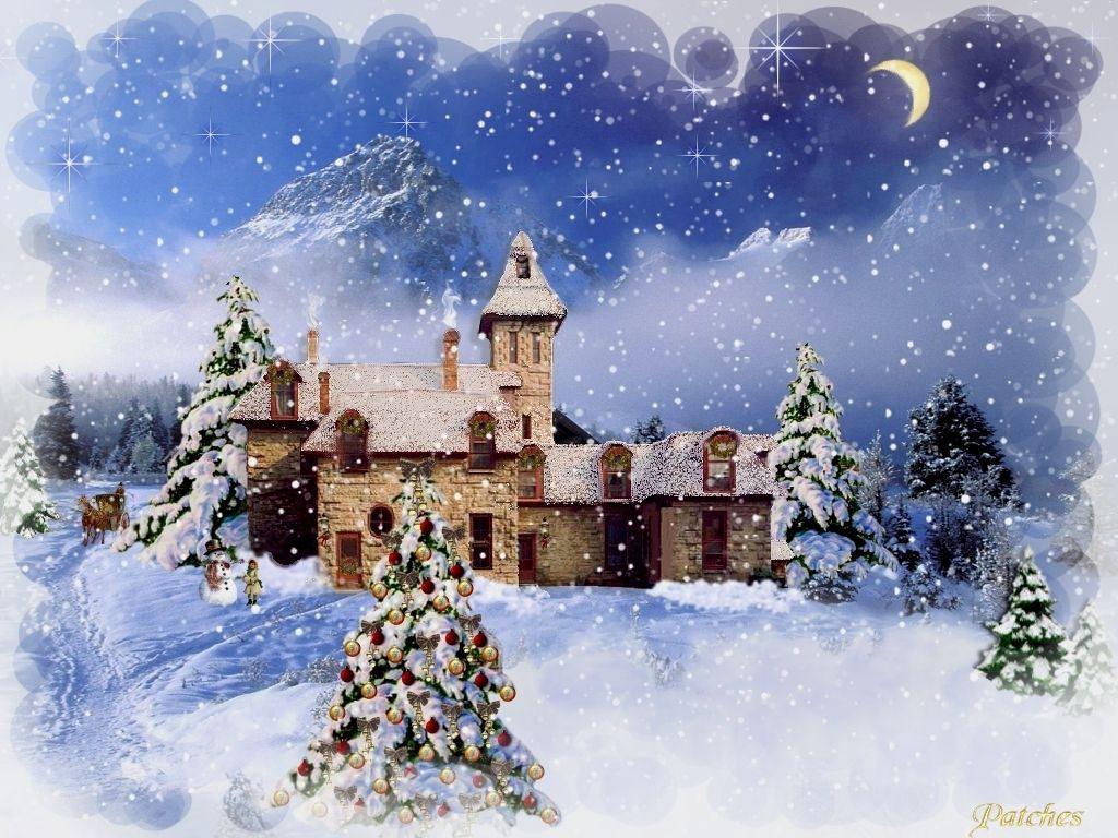 1024x768 Country Christmas Wallpaper