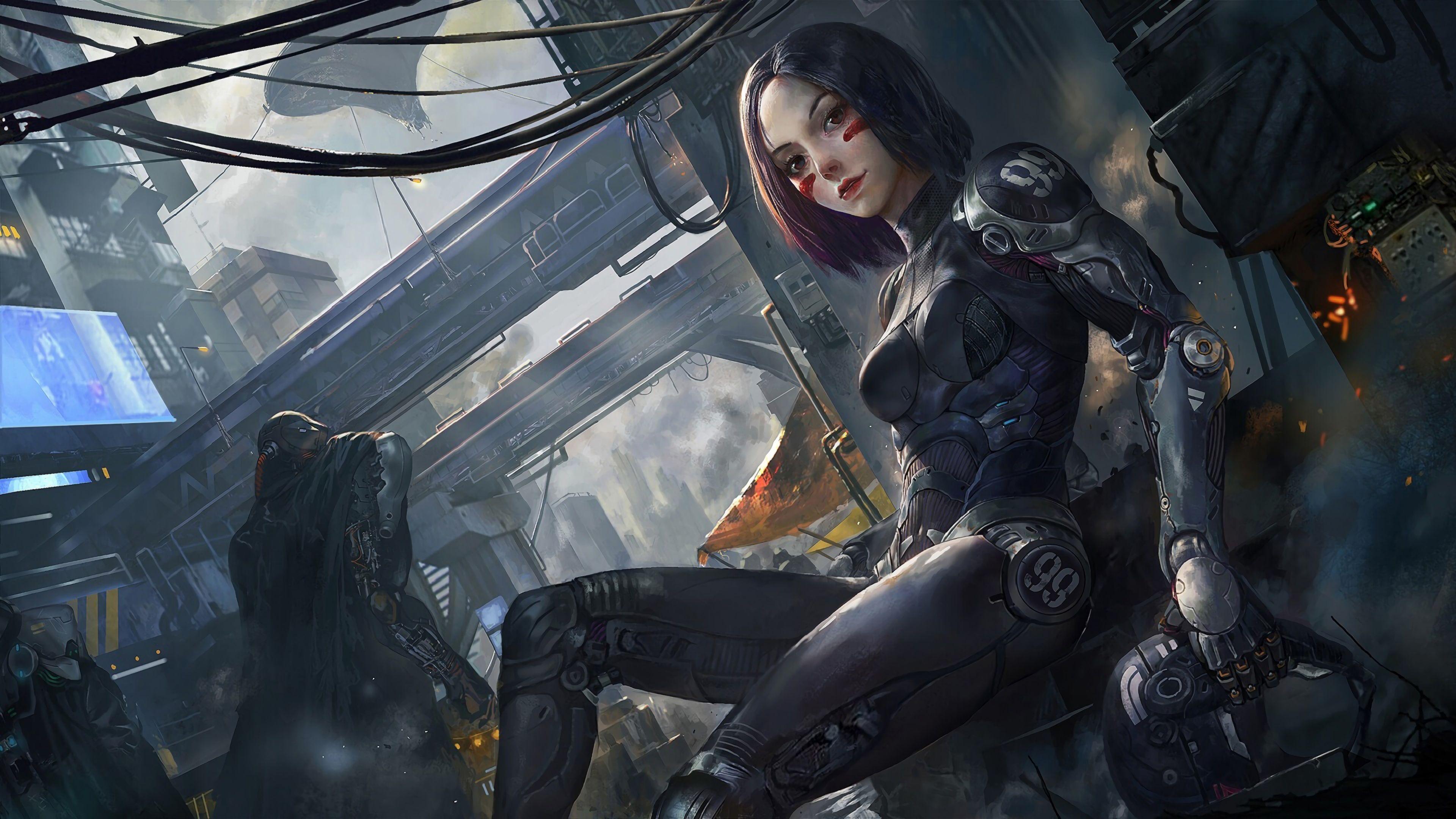 3840x2160 Alita: Battle Angel, Art, Cyberpunk, 4K wallpaper. Mocah HD Wallpaper