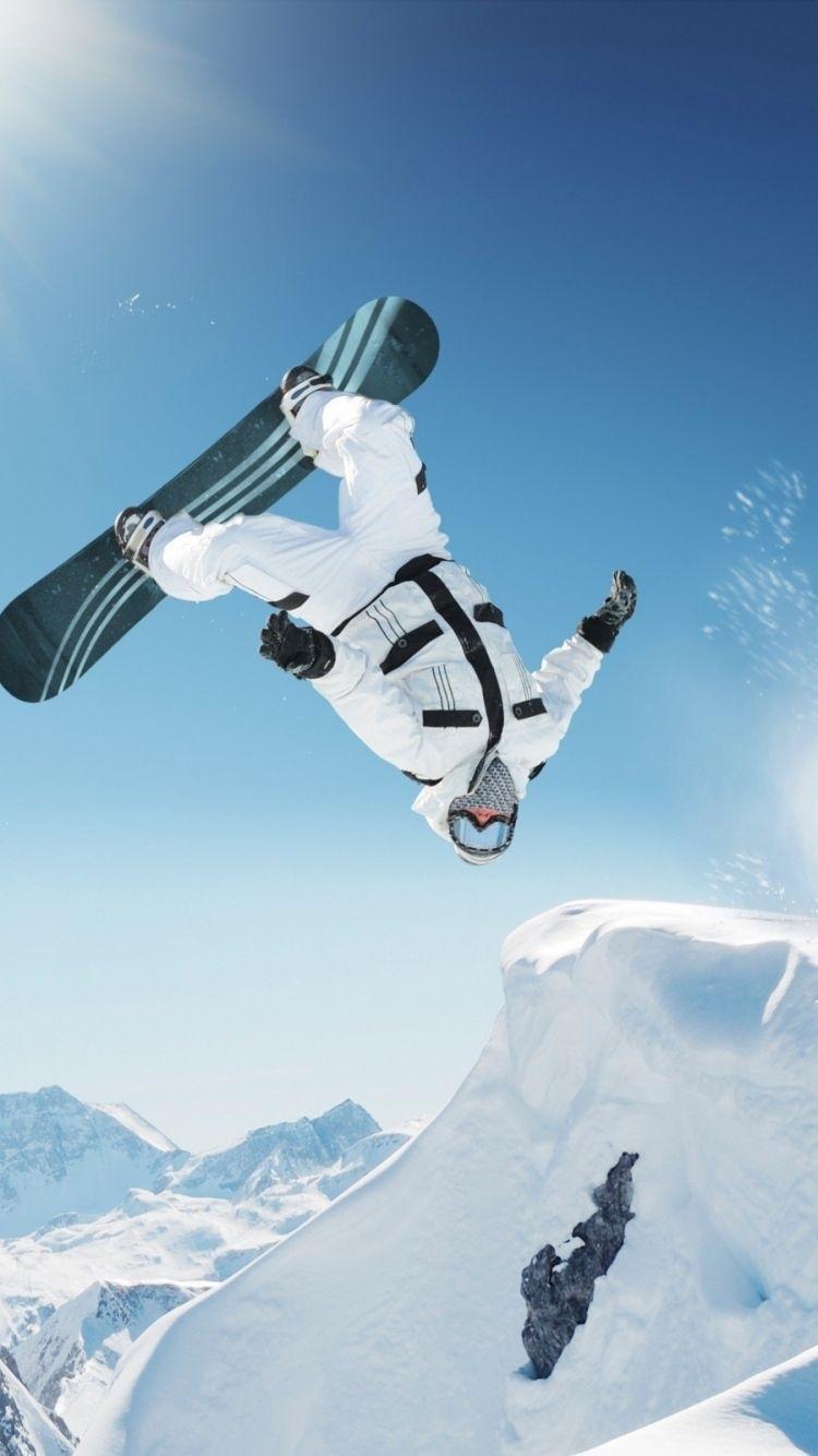 750x1334 iPhone Wallpaper Snowboard