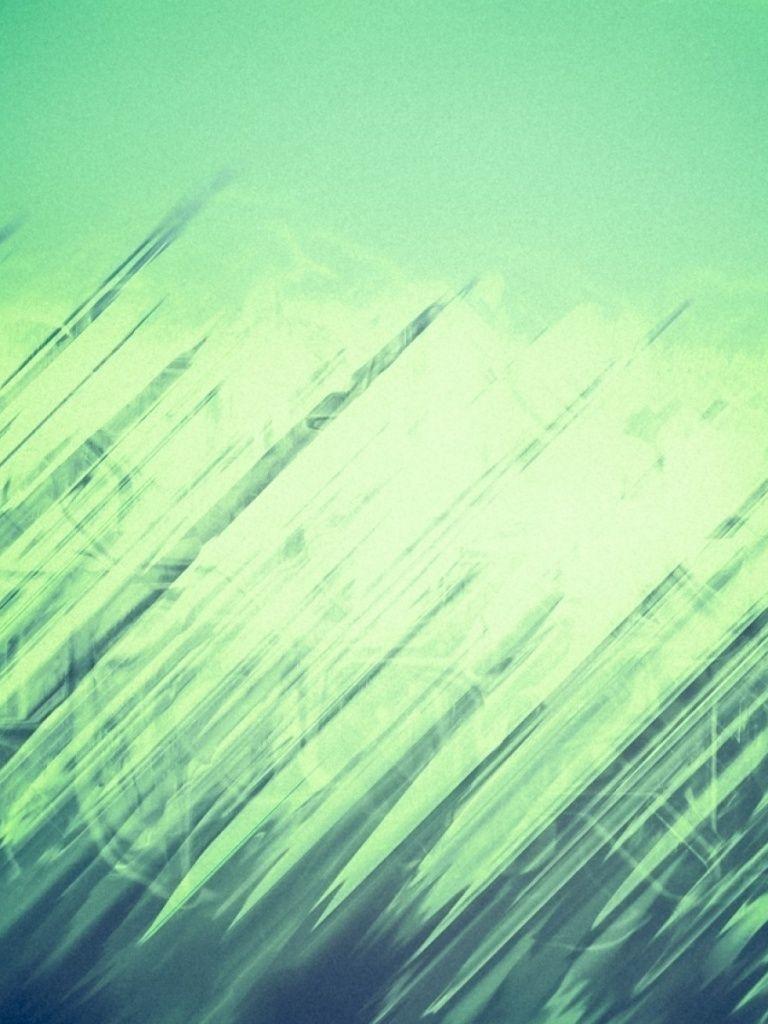 768x1024 Green Stripes Abstract iPad wallpaper