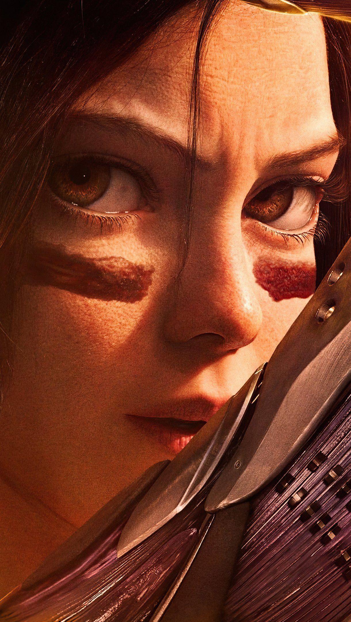 1220x2160 Alita Battle Angel with sword Wallpaper 4k Ultra HD