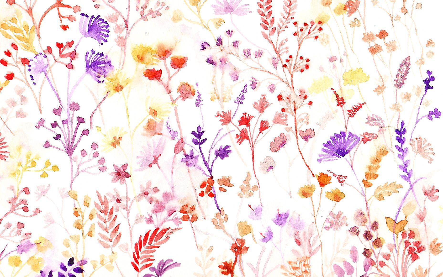 1856x1161 Trends For Summer Watercolor Desktop Wallpaper