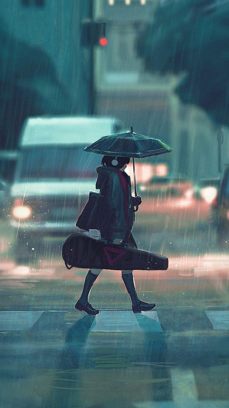 750x1334 32++ Anime Rain Wallpaper HD Top Wallpaper