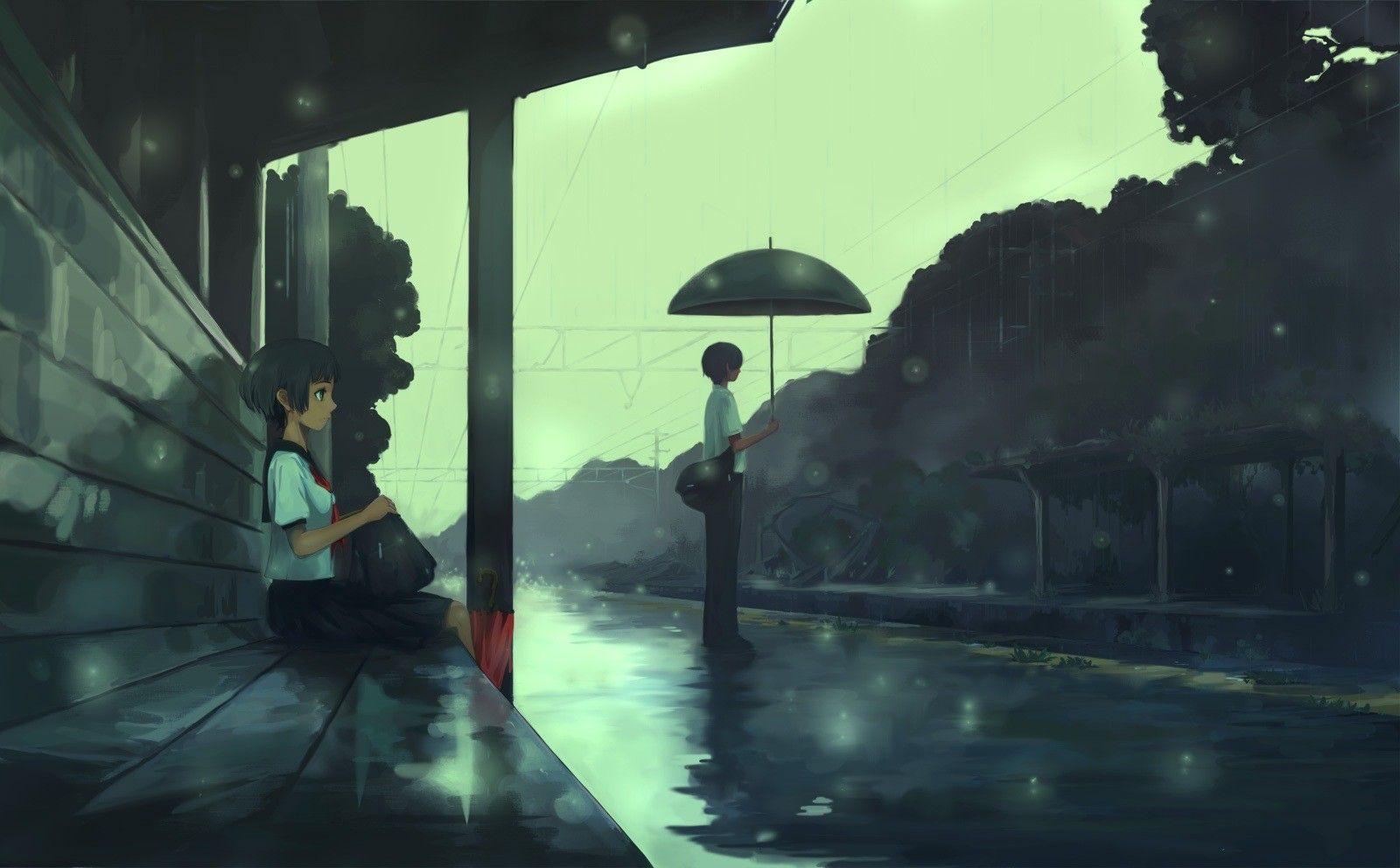 1600x992 ANIME: Anime Rain