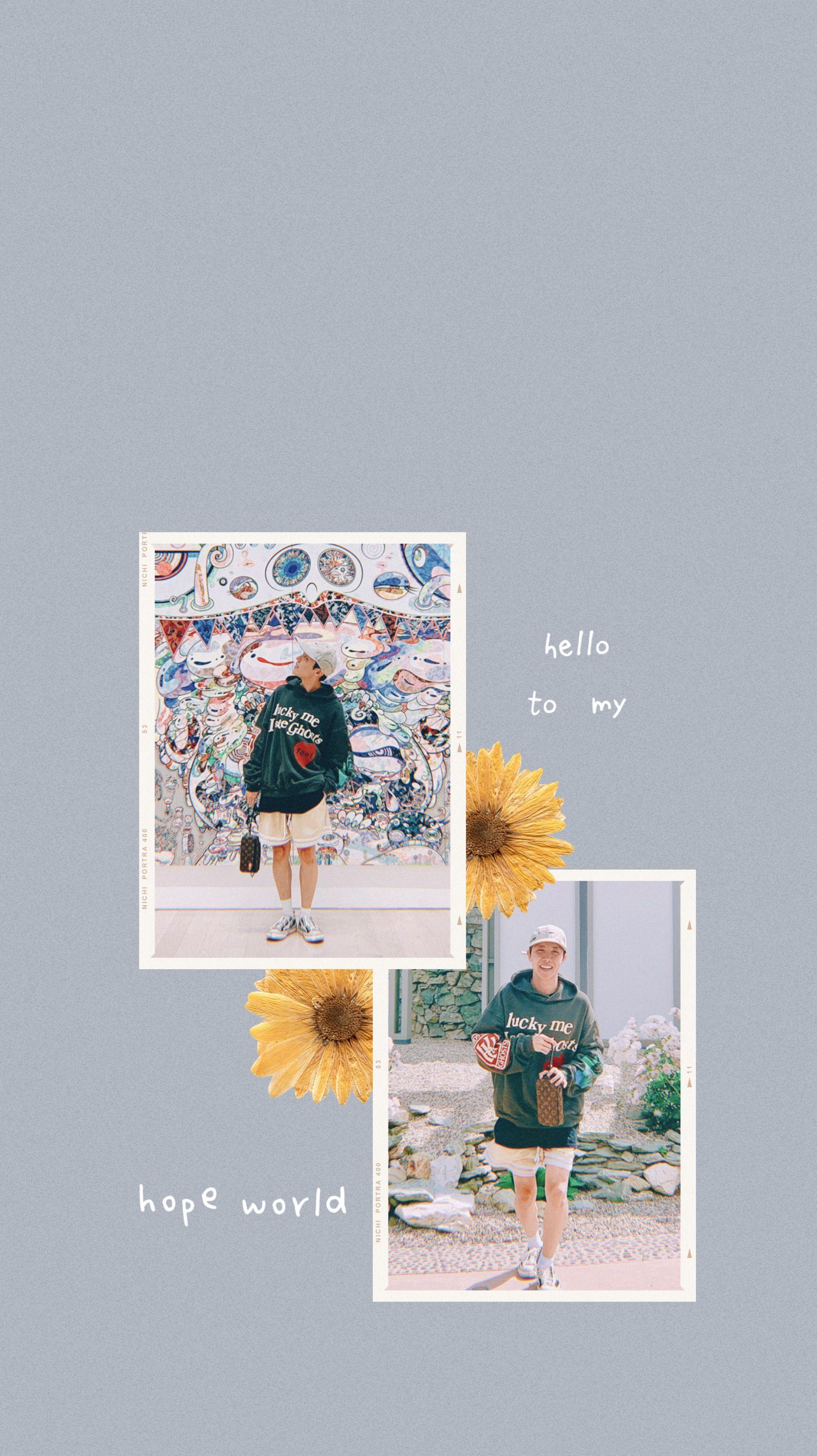 1863x3321 BTS WALLPAPER HOPEWORLD JHOPE HOSEOK HOBI WALLPAPER CUTE AESTHETIC SUNFLOWER KPOP KOREAN KOREA. Bingkai foto, Kolase, Kolase foto