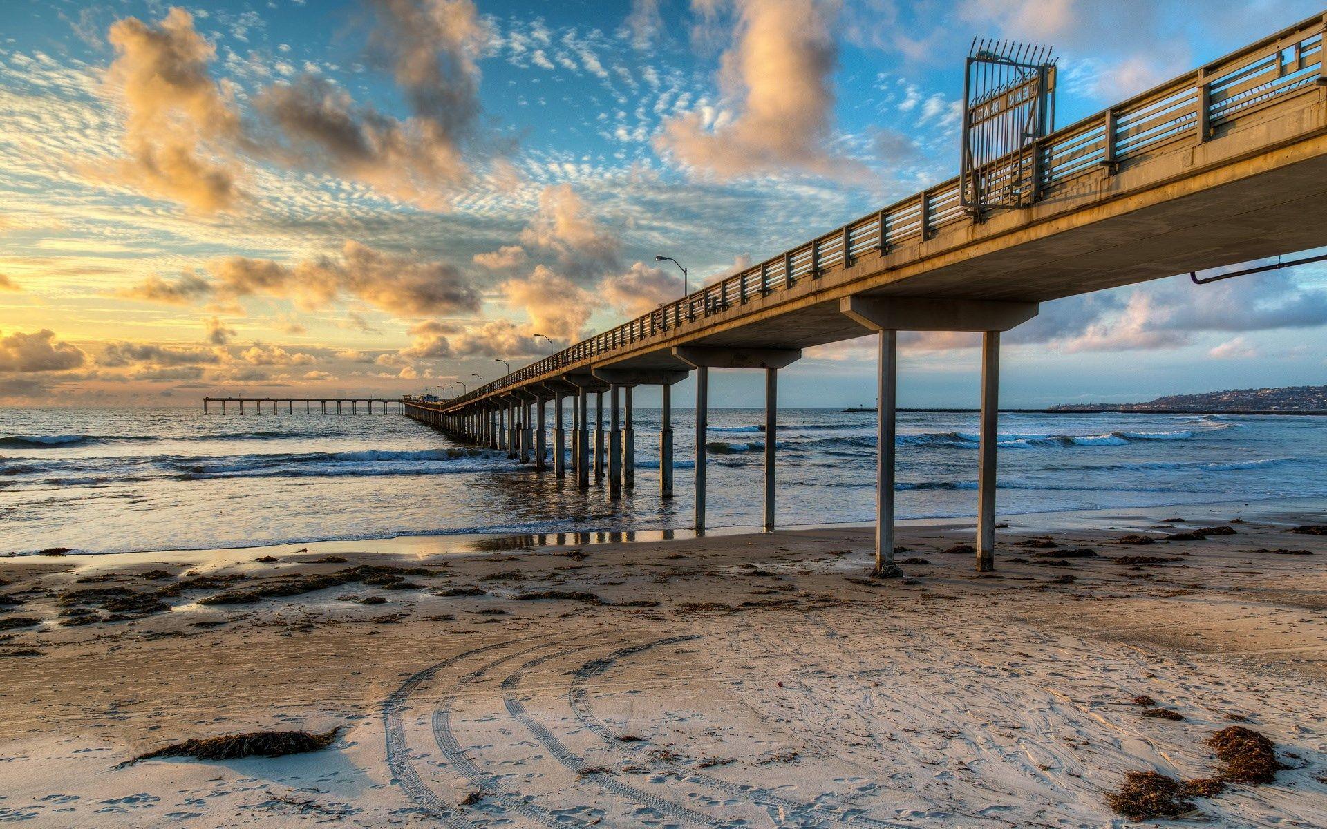 1920x1200 latest nature wallpaper for desktop (1920x1200). California nature, Bridge wallpaper, Ocean beach