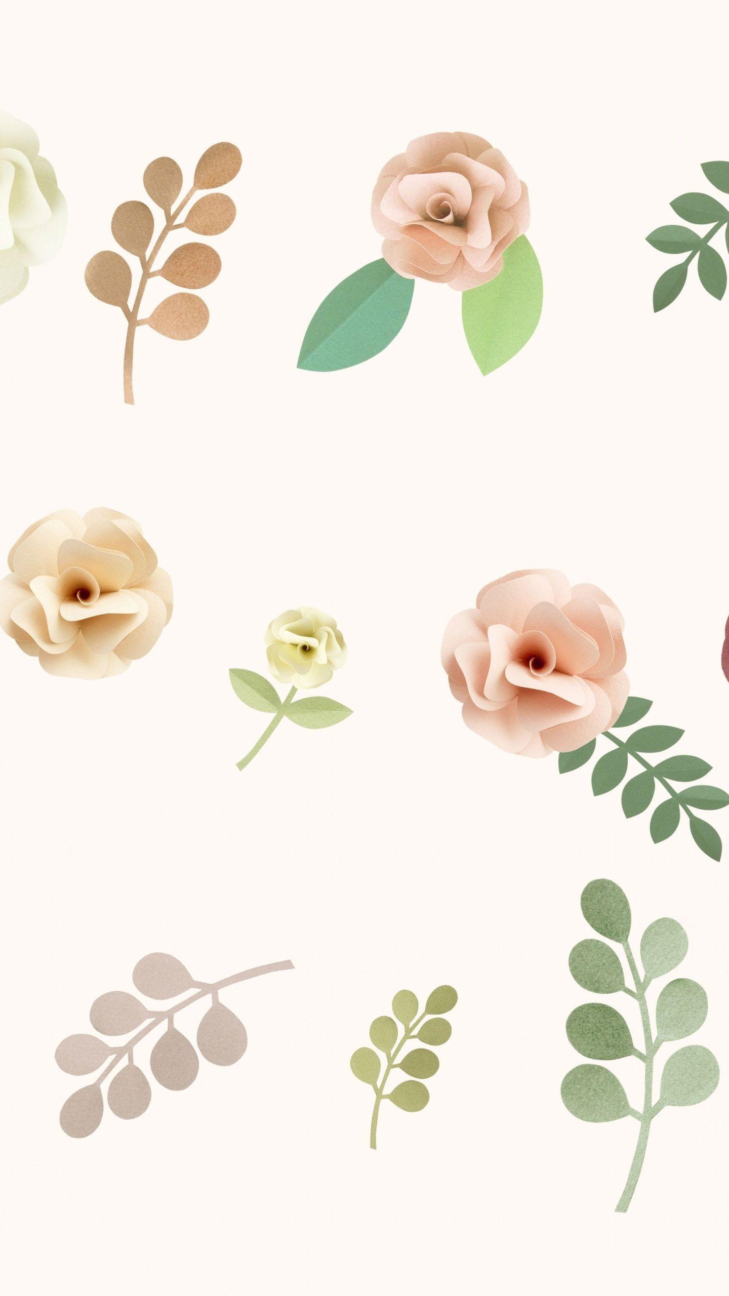 1440x2560 Pastel Floral wallpaper, Vintage, Abstract, Flowers, Rose, Design • Wallpaper For You HD Wallpaper For Desktop & Mobile