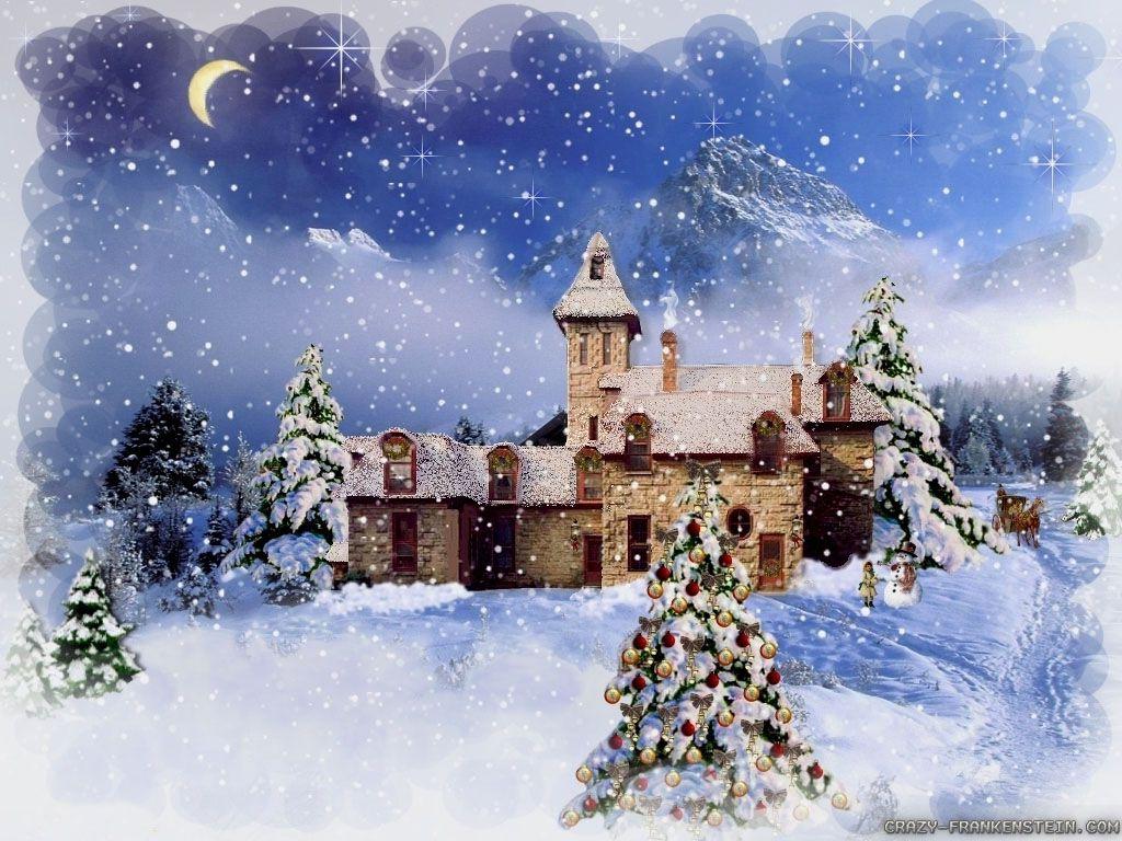 1024x768 Winter Christmas Wallpaper