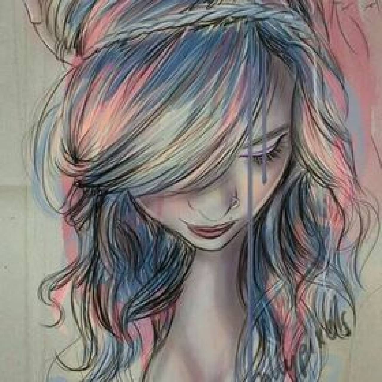 1280x1280 Colorful girl wallpaper