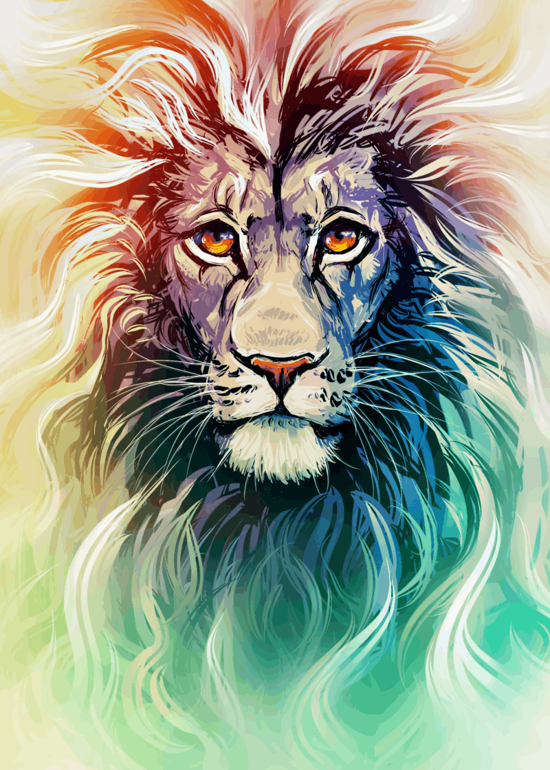 800x1121 Lion Wallpaper HD Drawing