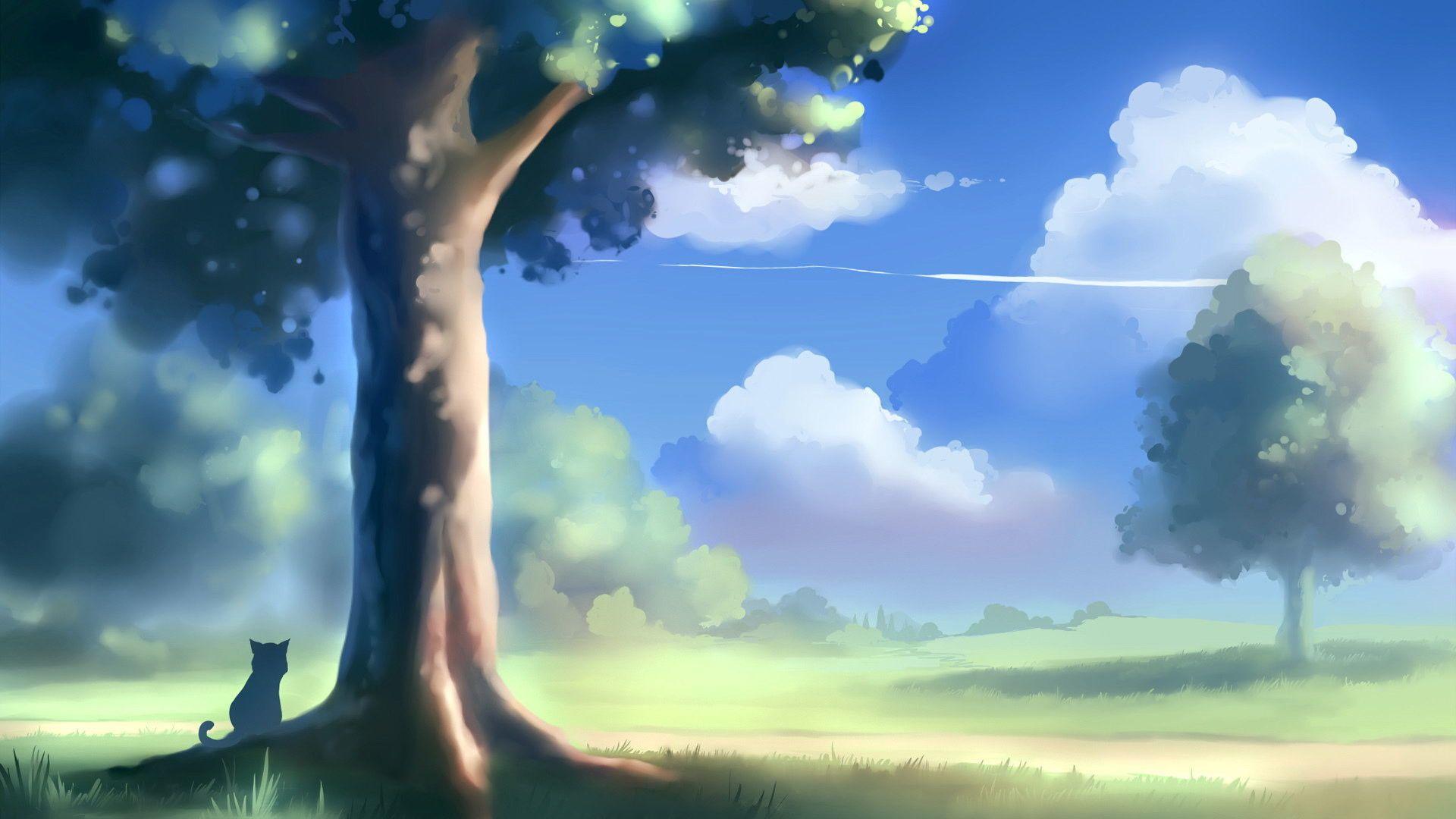 1920x1080 Watercolor Wallpaper for Desktop. Cool landscapes, Digital artwork, Landscape