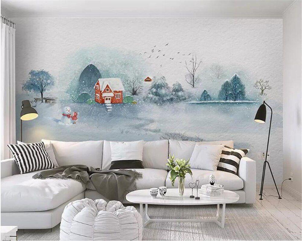 1000x800 beibehang custom made photo wallpaper watercolor hand painted ink landscape forest children's room background wall 3D wallpaper. Wallpaper