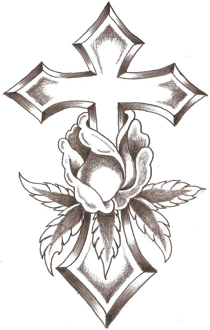 730x1148 Pencil Drawings Of Roses And Crosses