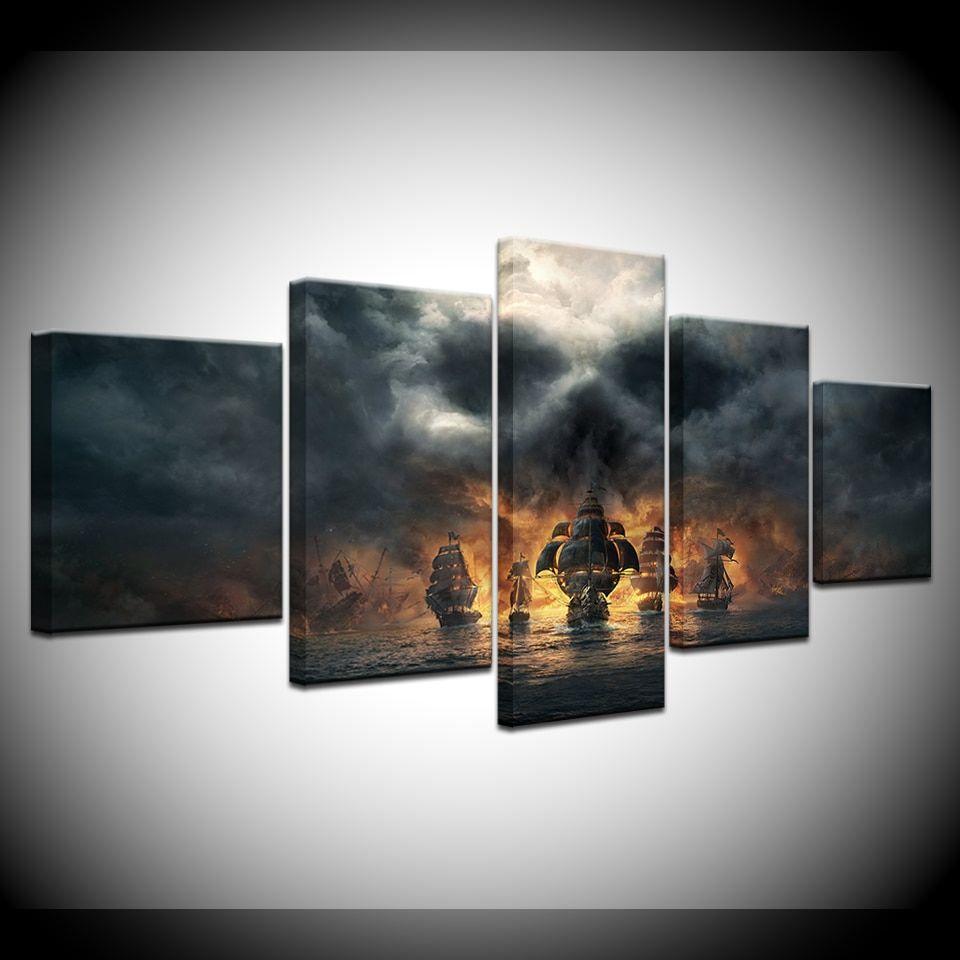 960x960 Pieces Canvas Painting Pirates of the Caribbean Movie Wall Art Picture Modular Wallpaper Poster Print for living room Decor. Painting & Calligraphy