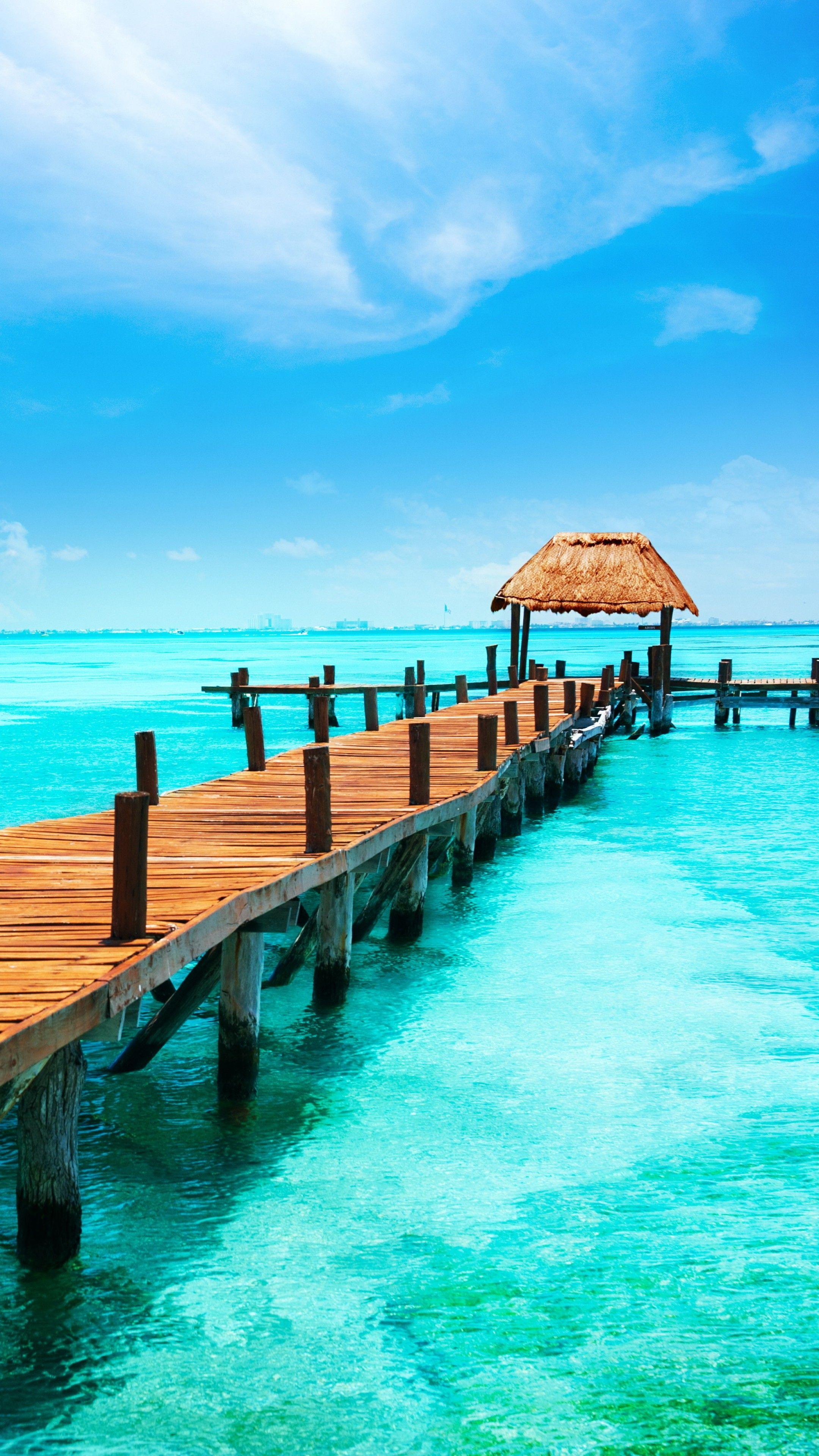 2160x3840 Wallpaper Mexico, 5k, 4k wallpaper, Cancun, The Caribbean, shore, sky, Nature
