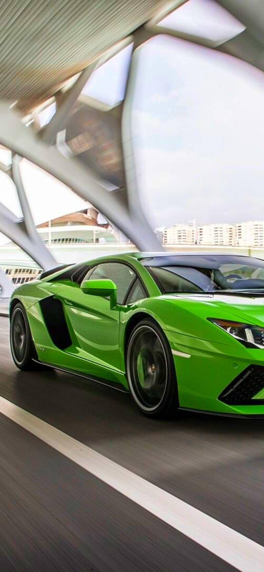 1125x2436 Green Lamborghini Wallpaper Free HD Wallpaper