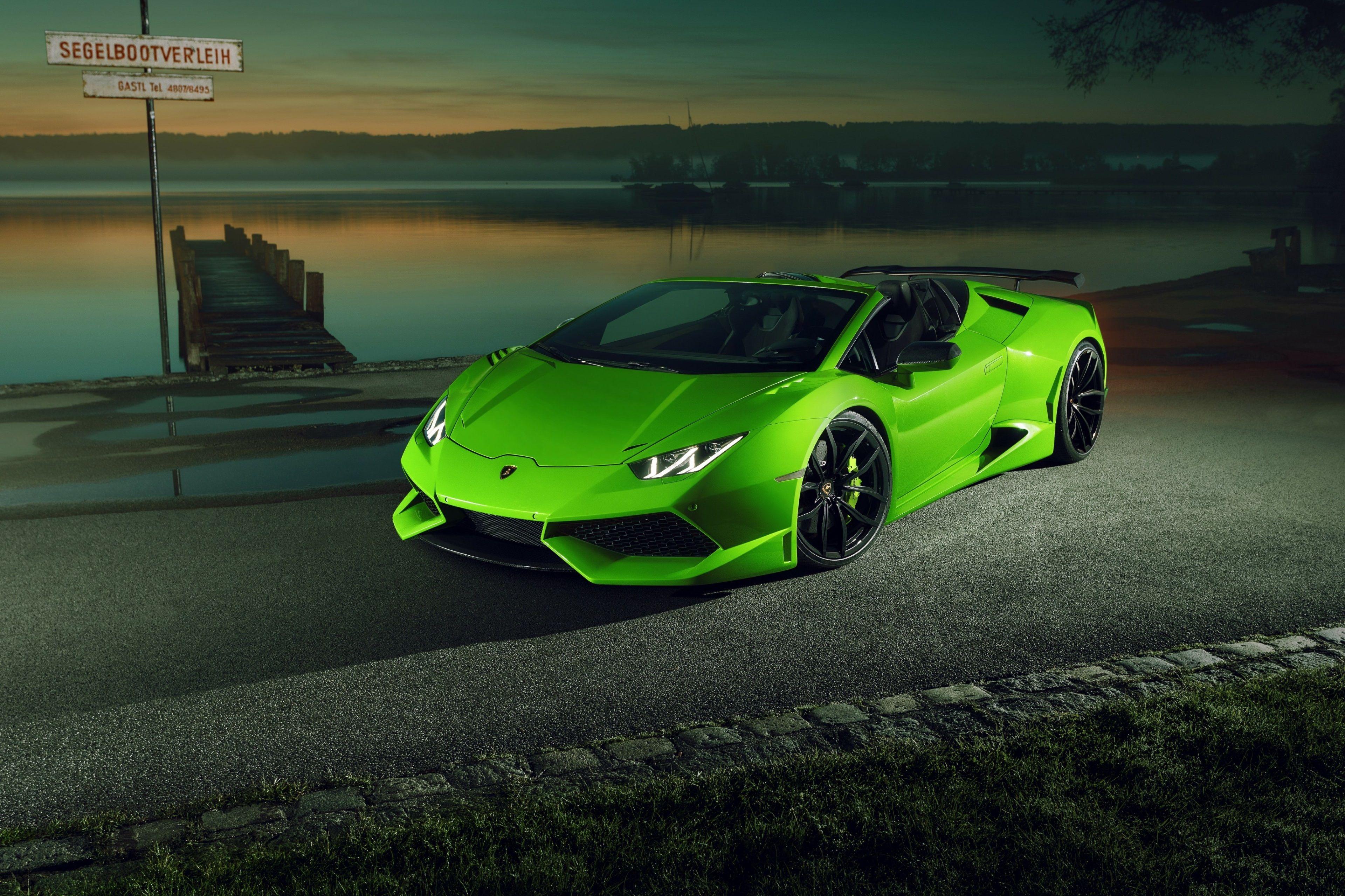 3840x2559 Dark Green Lambo Desktop HD Wallpaper