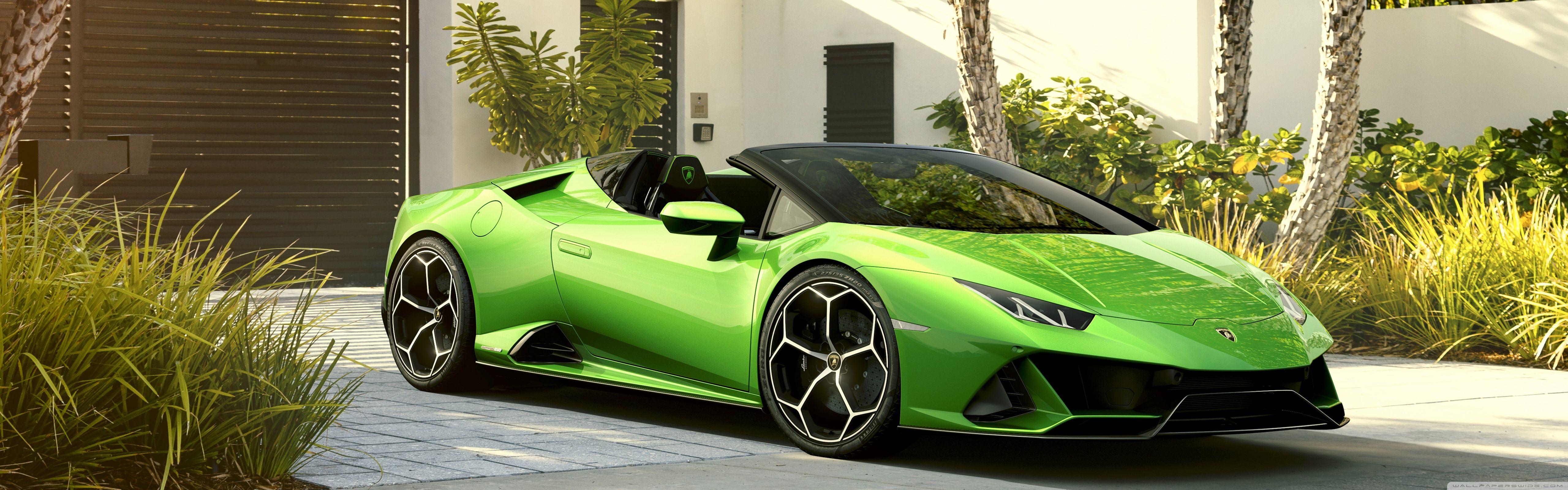 5120x1600 Green Lamborghini Huracan Evo Spyder Supercar Ultra HD Desktop Background Wallpaper for : Widescreen & UltraWide Desktop & Laptop : Multi Display, Dual & Triple Monitor : Tablet