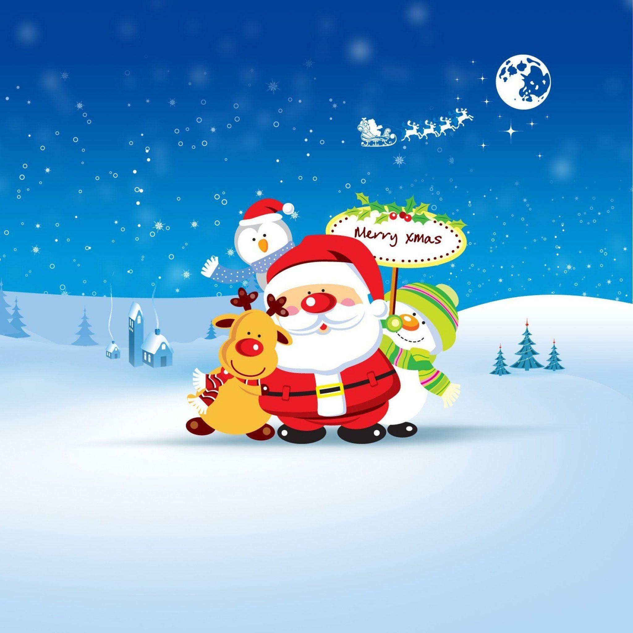 2048x2048 Animated Christmas Wallpaper for iPad
