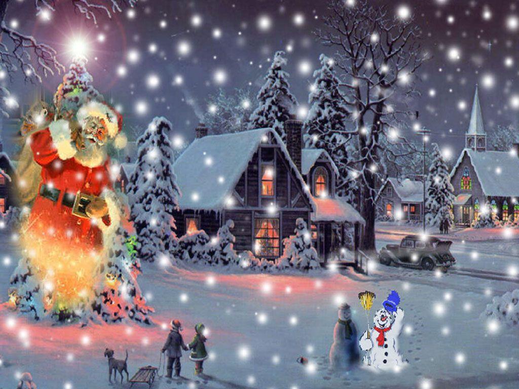 1024x768 Animated Christmas Wallpaper with Music