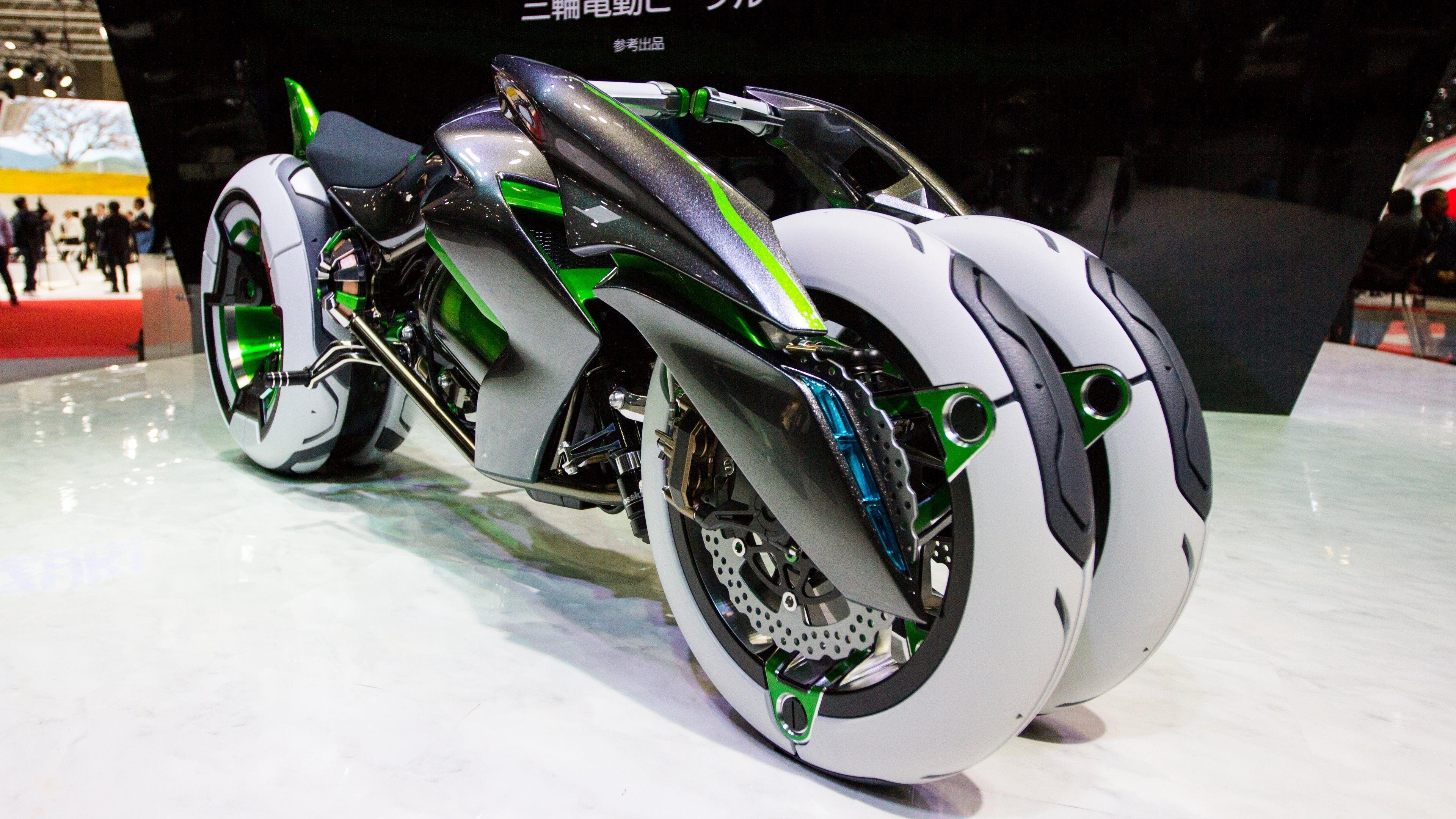 3840x2160 free screensaver wallpaper for kawasaki electric j. Concept motorcycles, Tokyo motor show, Three wheel motorcycles