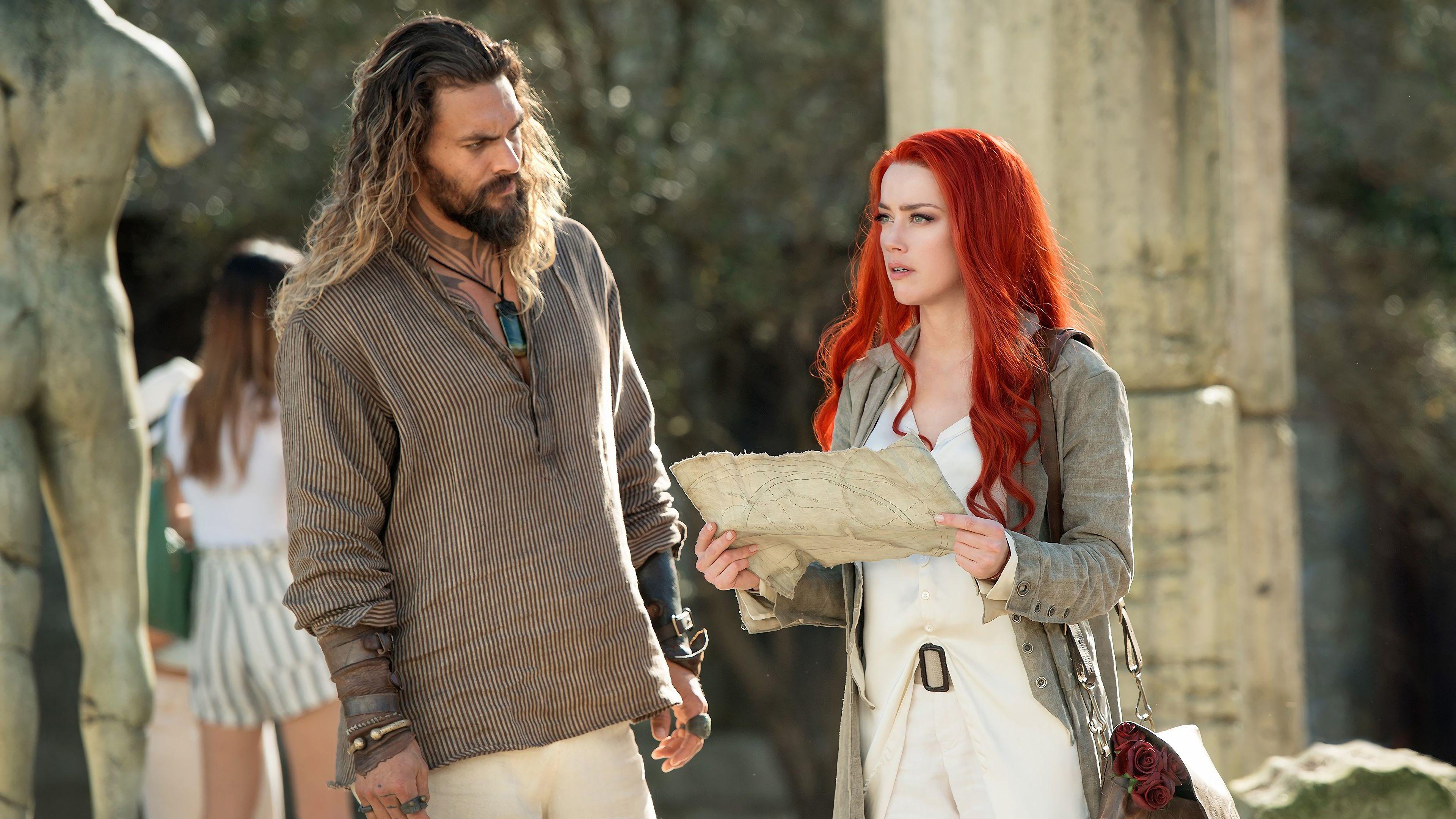 3840x2160 Aquaman Movie Mera Jason Momoa Amber Heard 4K