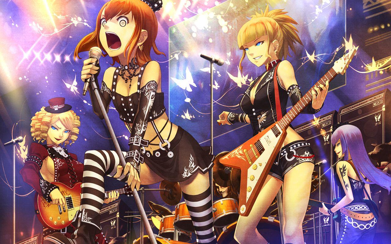 1280x800 Rock Band Anime Girls Wallpaper