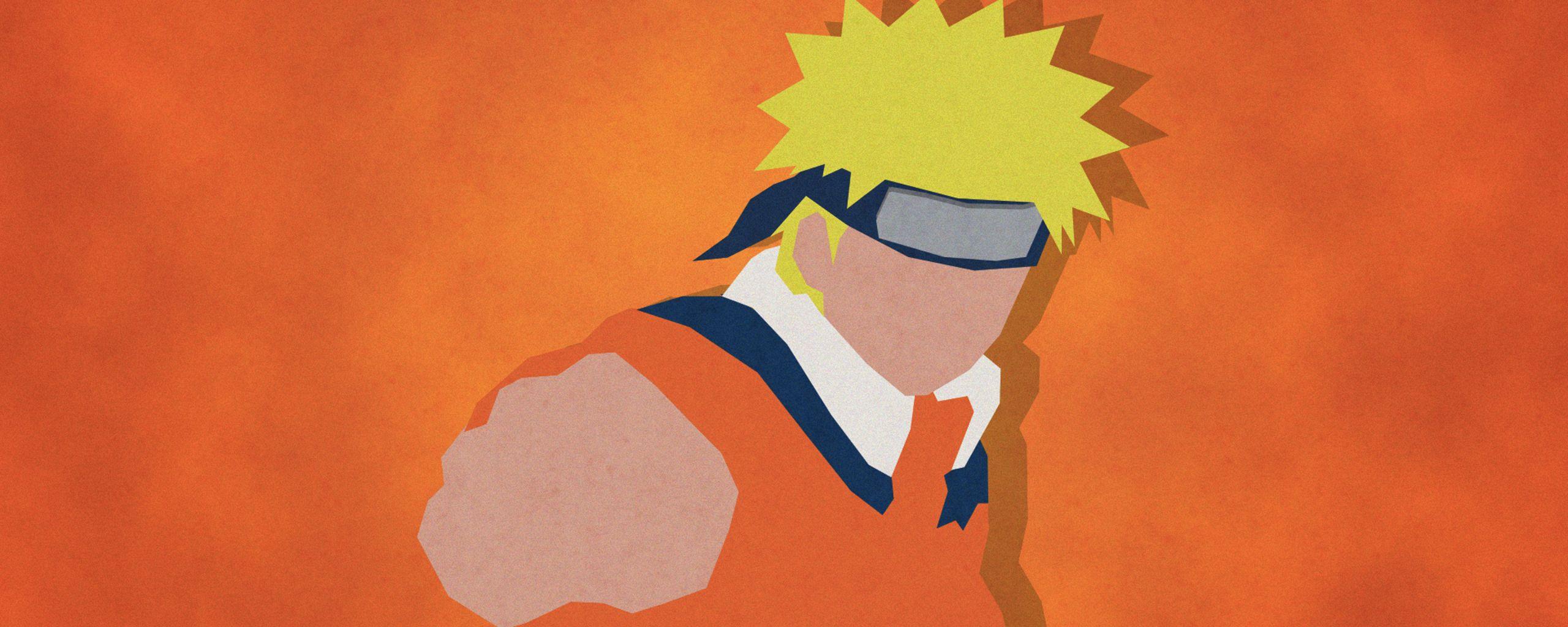 2560x1024 Desktop Wallpaper Naruto Uzumaki, Anime, Naruto Shippuden Minimalism Art, 4k, HD Image, Picture, Background, E20b9b