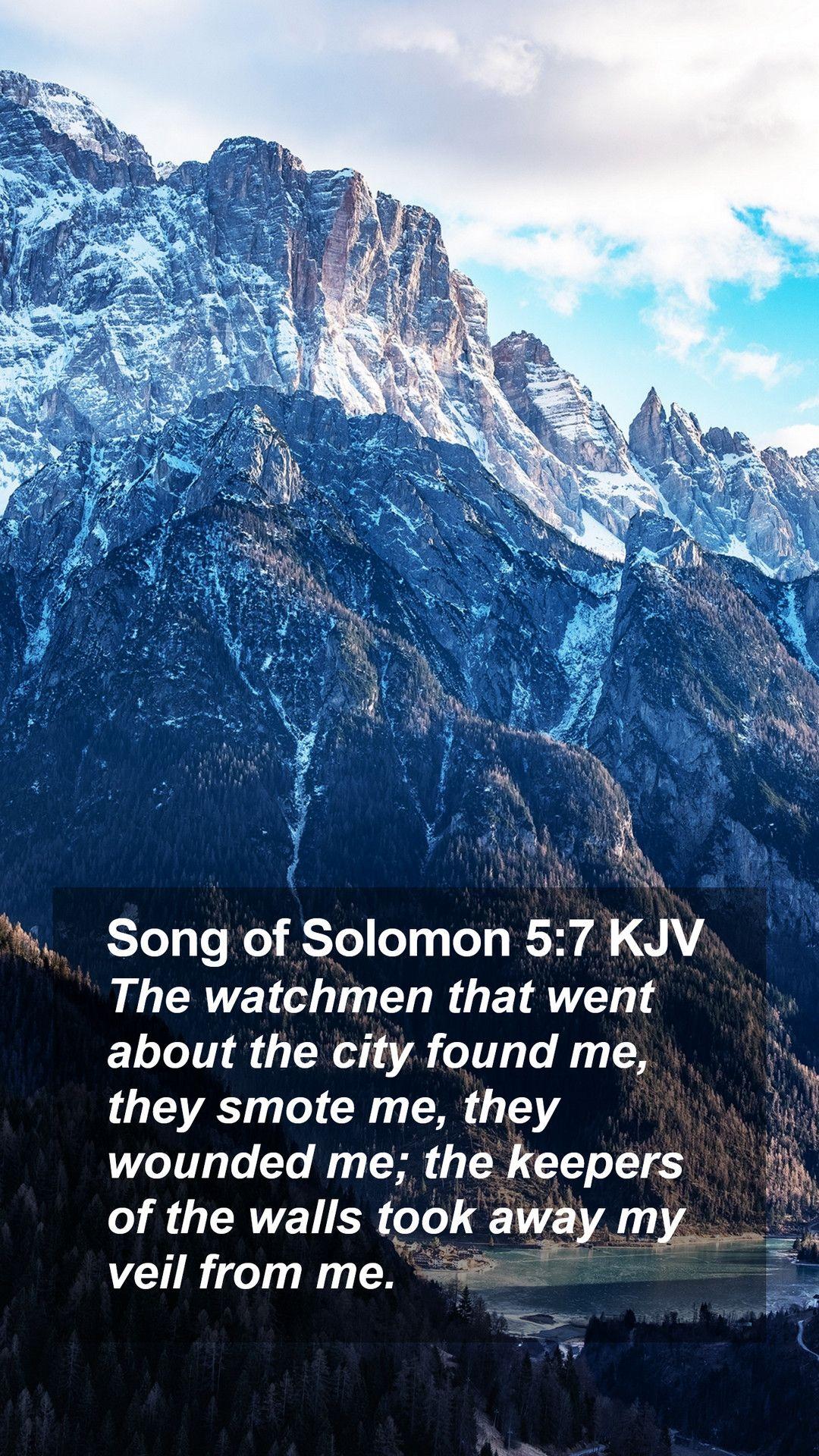 1080x1920 Song of Solomon 5:7 KJV Mobile Phone Wallpaper watchmen that went about the city found me