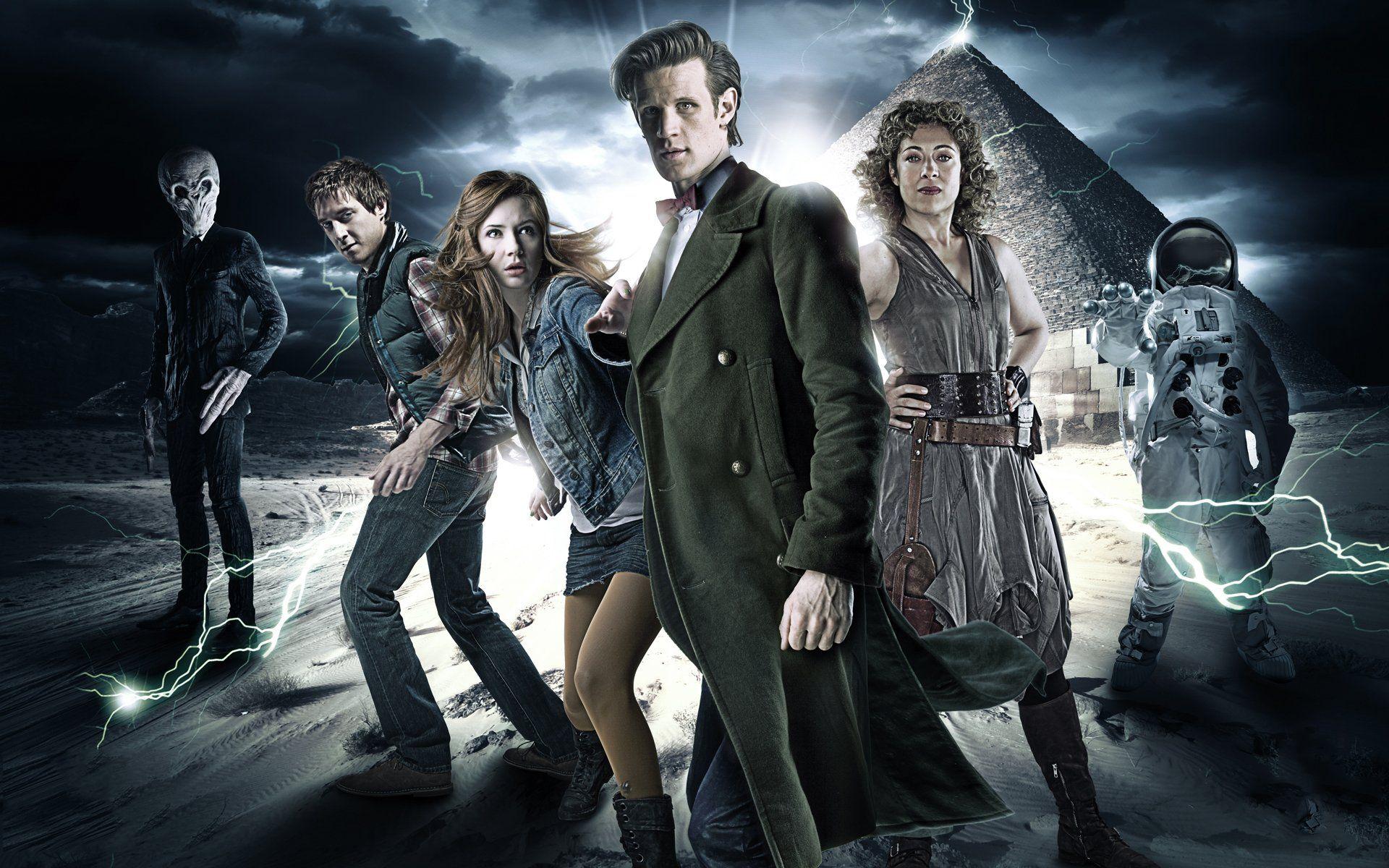 1920x1200 Matt Smith Karen Gillan Amy Pond Eleventh Doctor Doctor Who River Song Alex Kingston Rory Williams wallpaperx1200