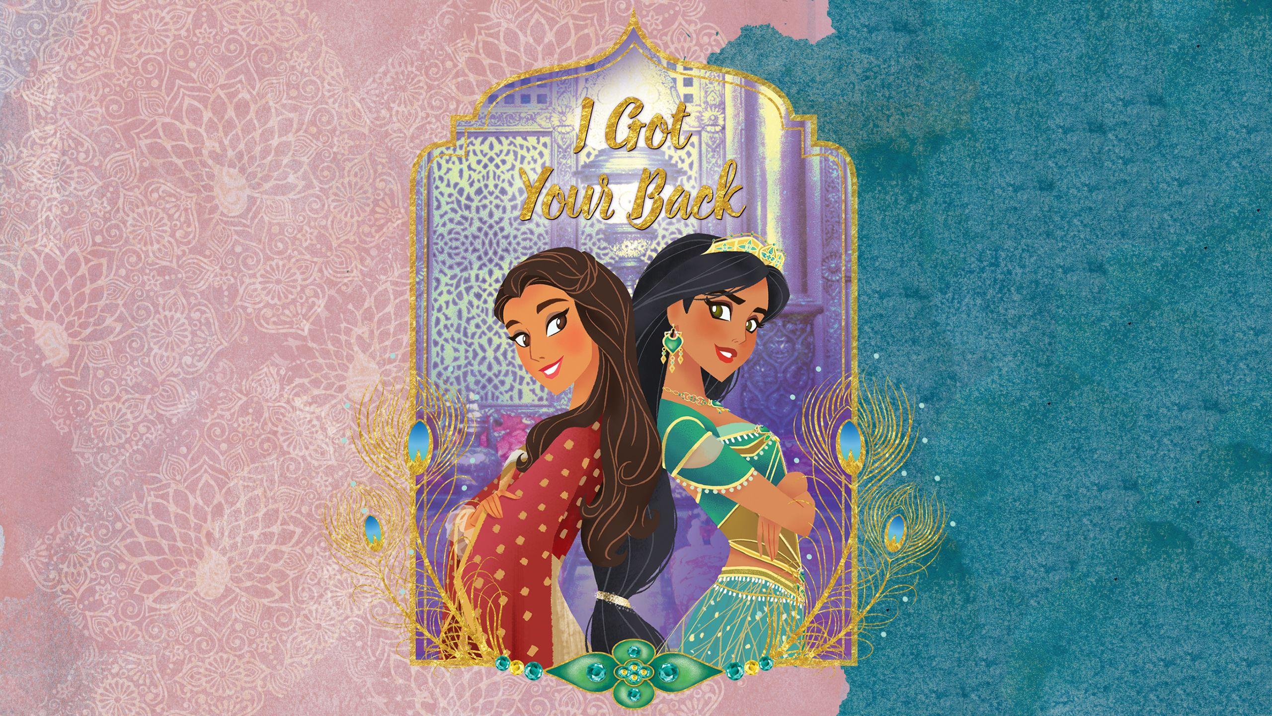 2560x1440 Cartoonish and artistic HD wallpaper of Aladdin 2019 movie