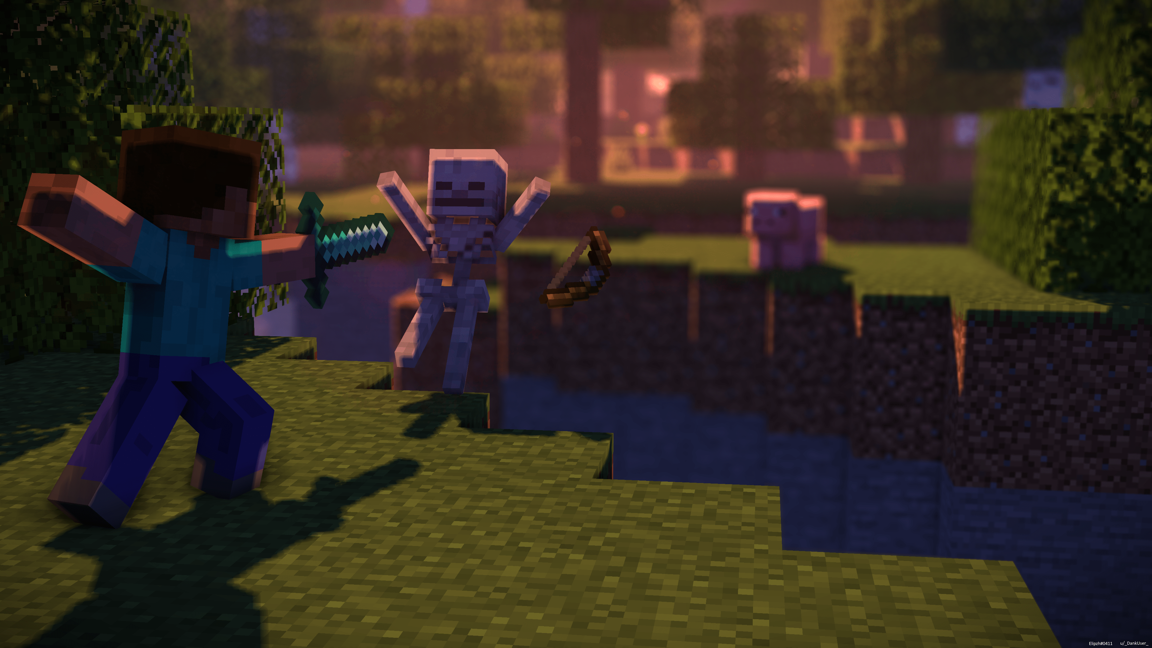 3840x2160 4K remake of the 2012 classic Minecraft wallpaper