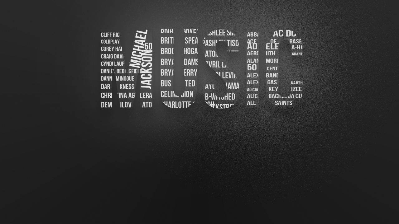 1280x720 Free Download Music Artist Names in Letters Wallpaper for Desktop and Mobiles 1280x720 (720p)