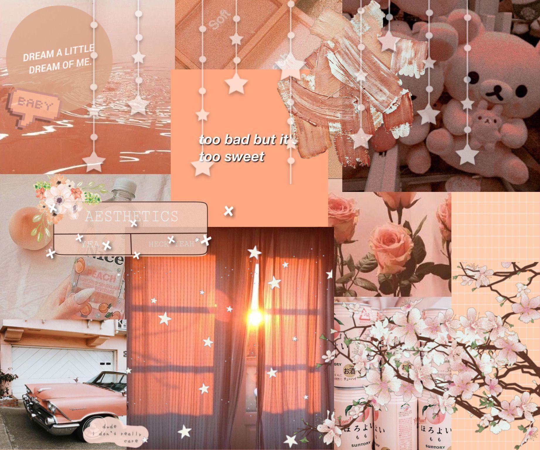 aesthetic wallpaper laptop peach Peach aesthetic laptop wallpapers