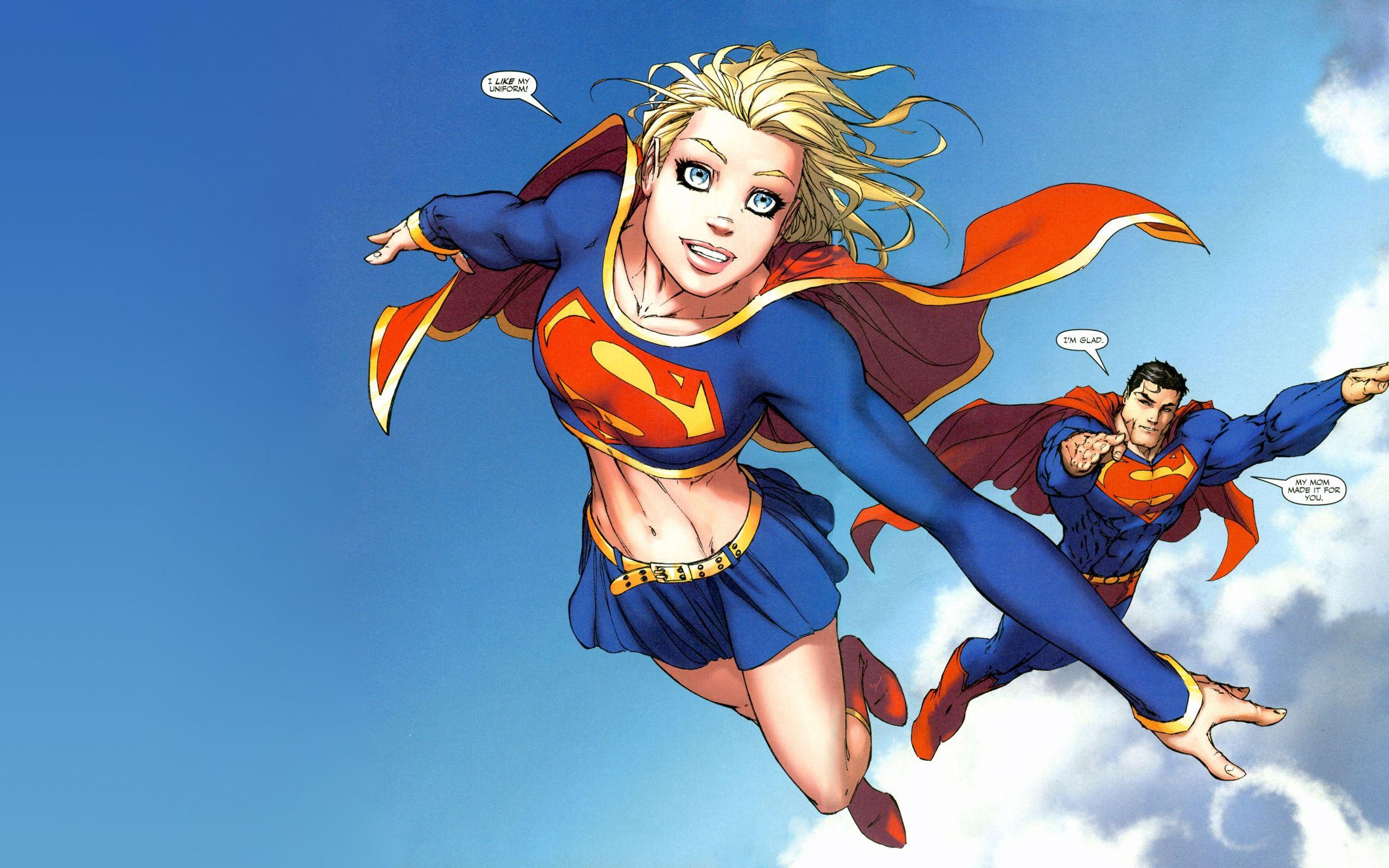 2560x1600 Superman Supergirl DC Comics Wallpaper .