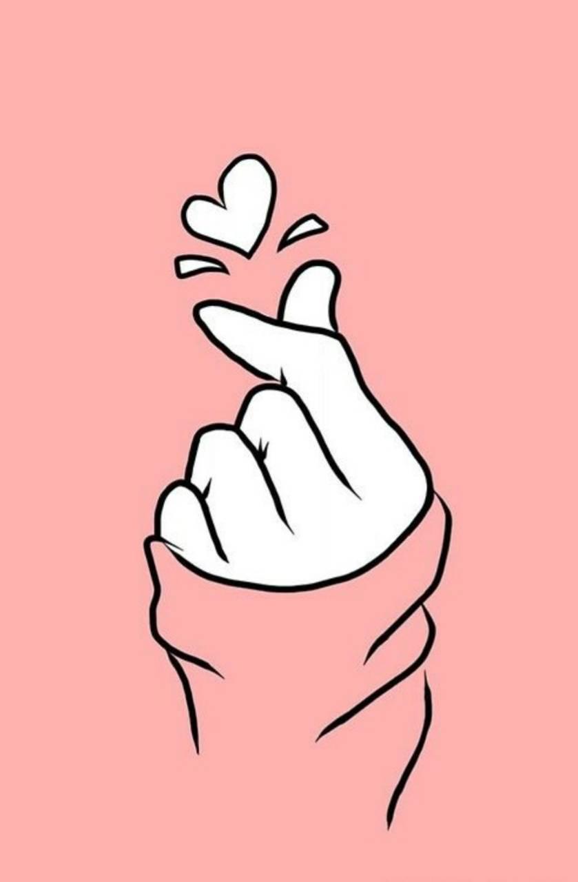 Finger Heart  Love Wallpaper Download  MobCup