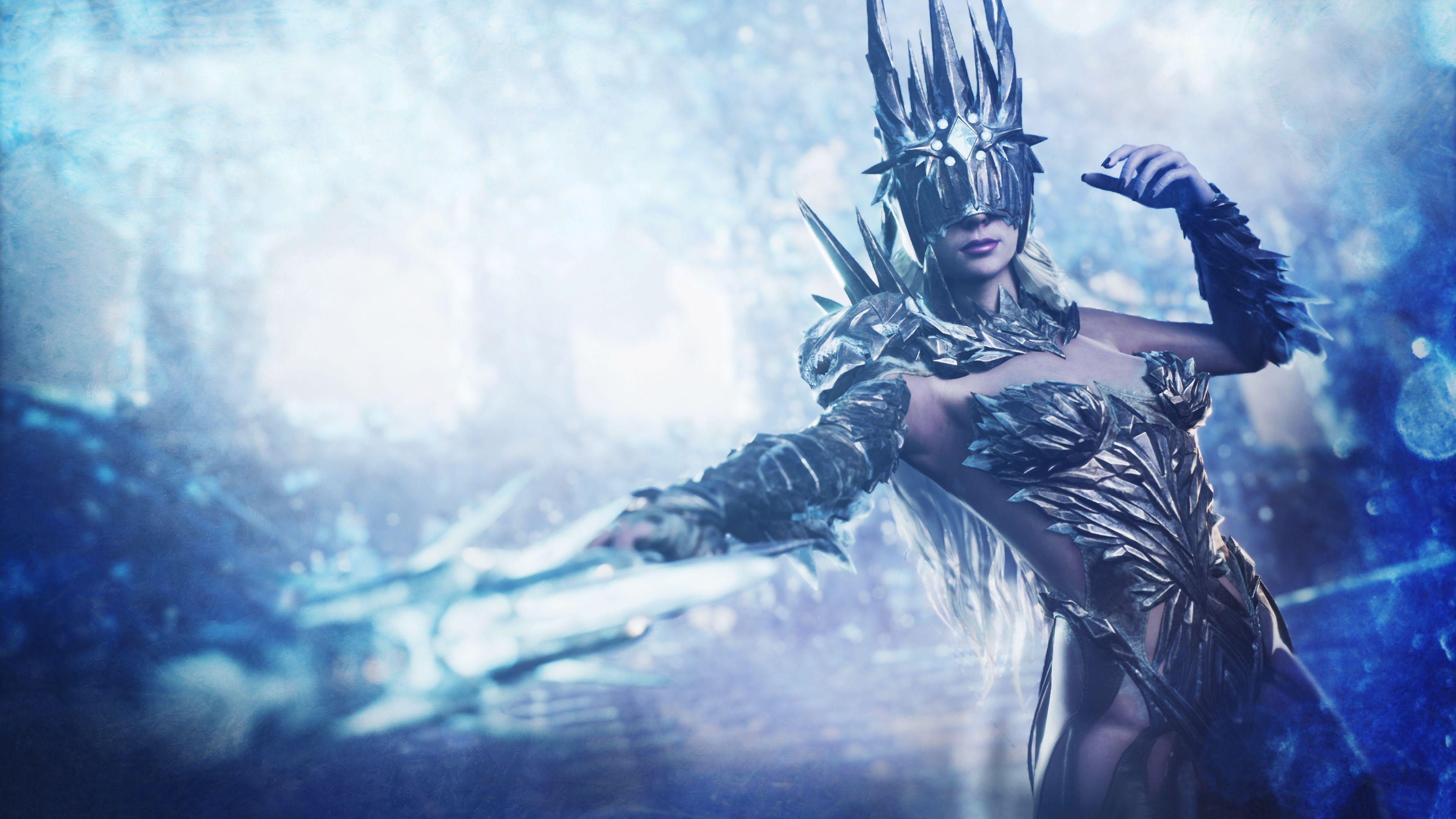 3840x2160 Paragon Aurora Ice Queen HD Wallpaper