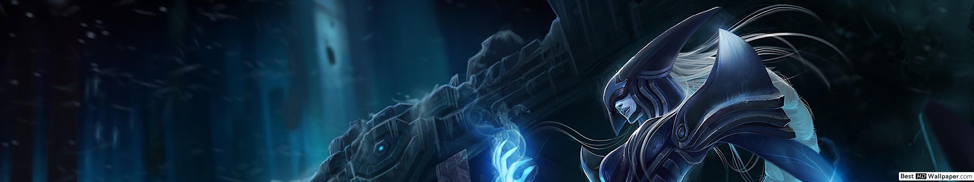 3840x720 The Ice Witch 'Lissandra' Splash Art of Legends (LOL) HD wallpaper download