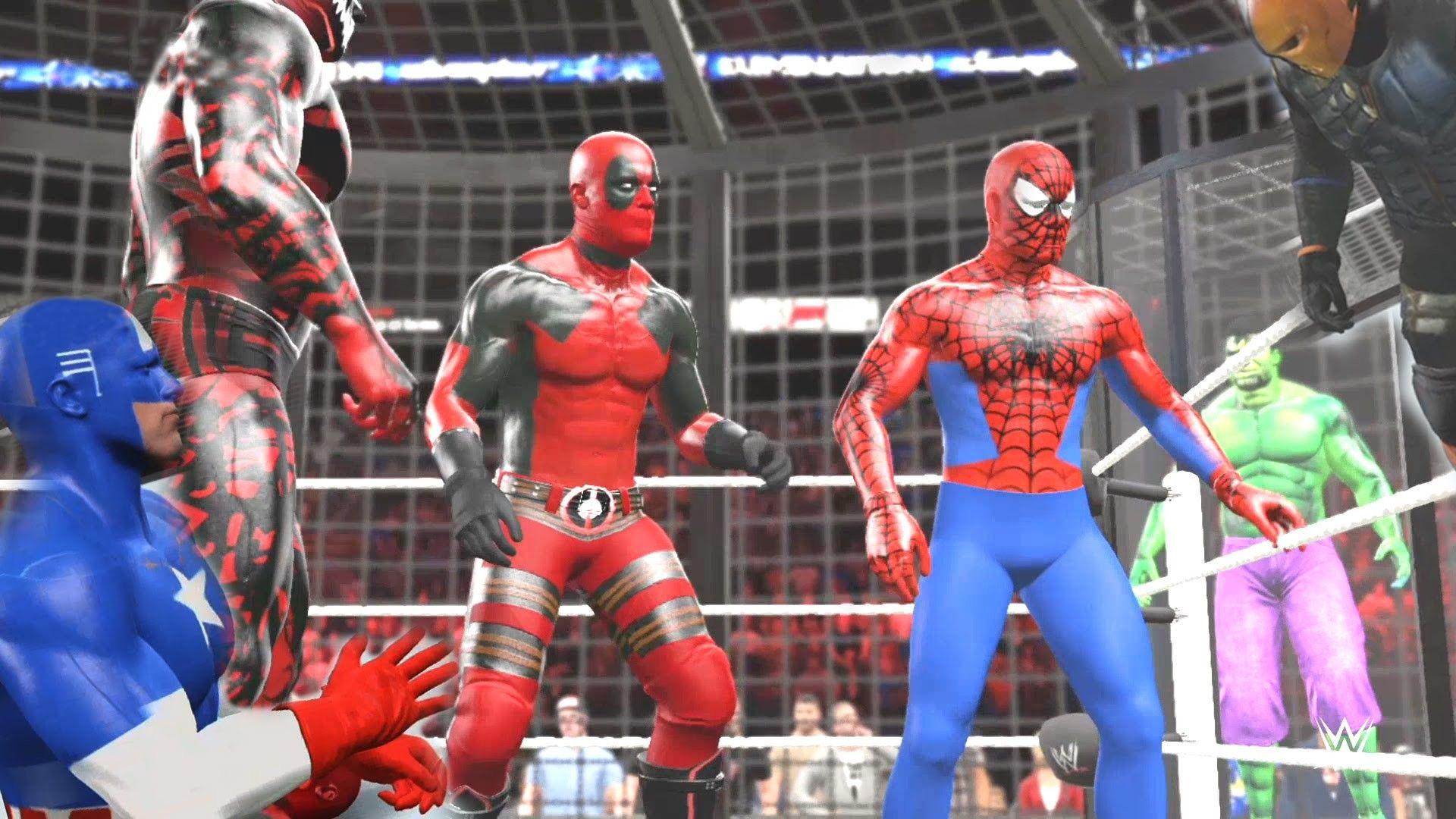 1920x1080 Deadpool and Spider Man Wallpaper