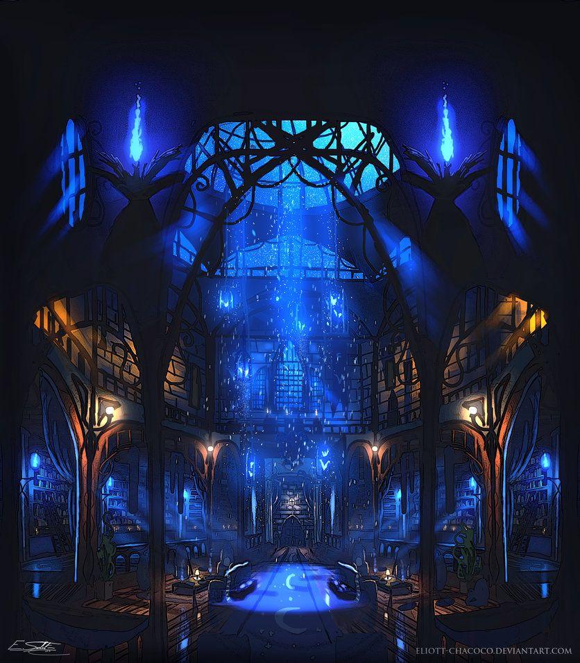 836x955 Painting made by me. Ravenclaw Common Room.: harrypotter
