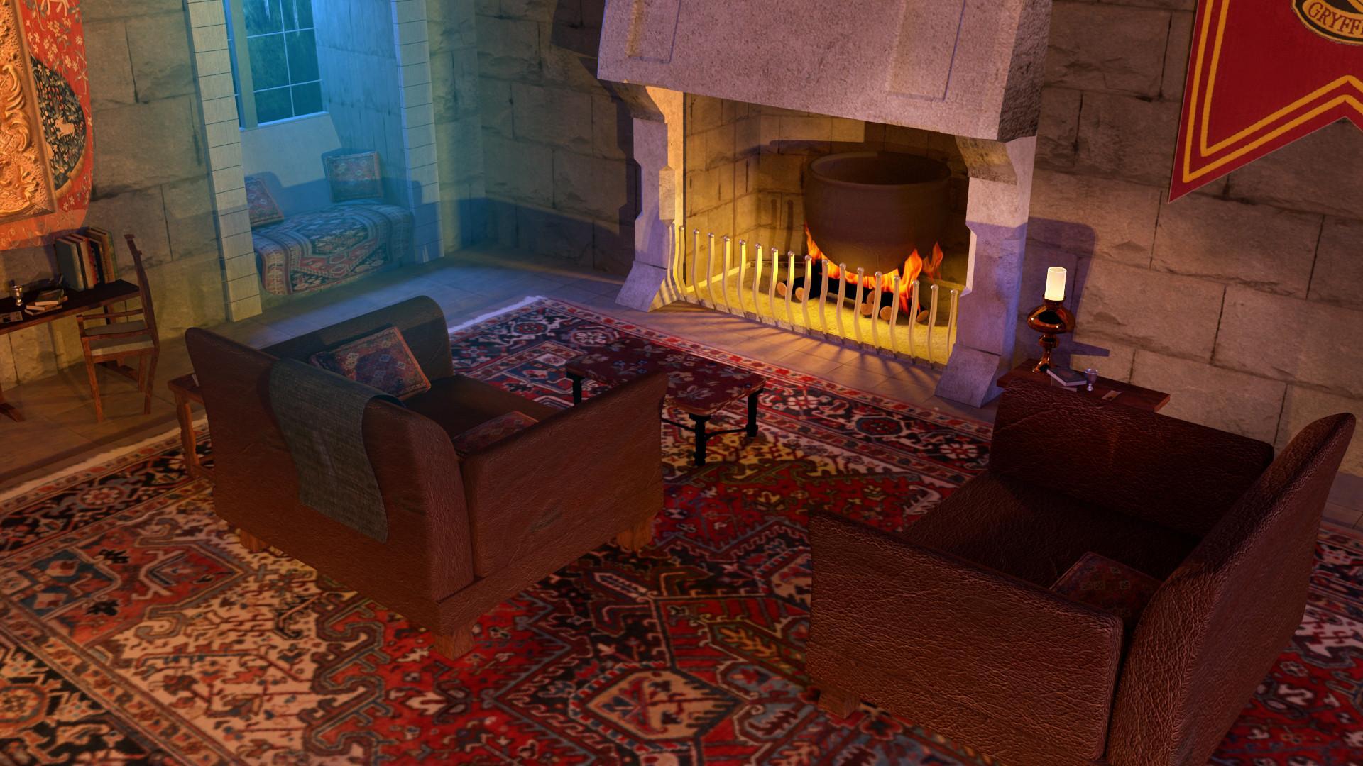 1920x1080 Hufflepuff Common Room Wallpaper