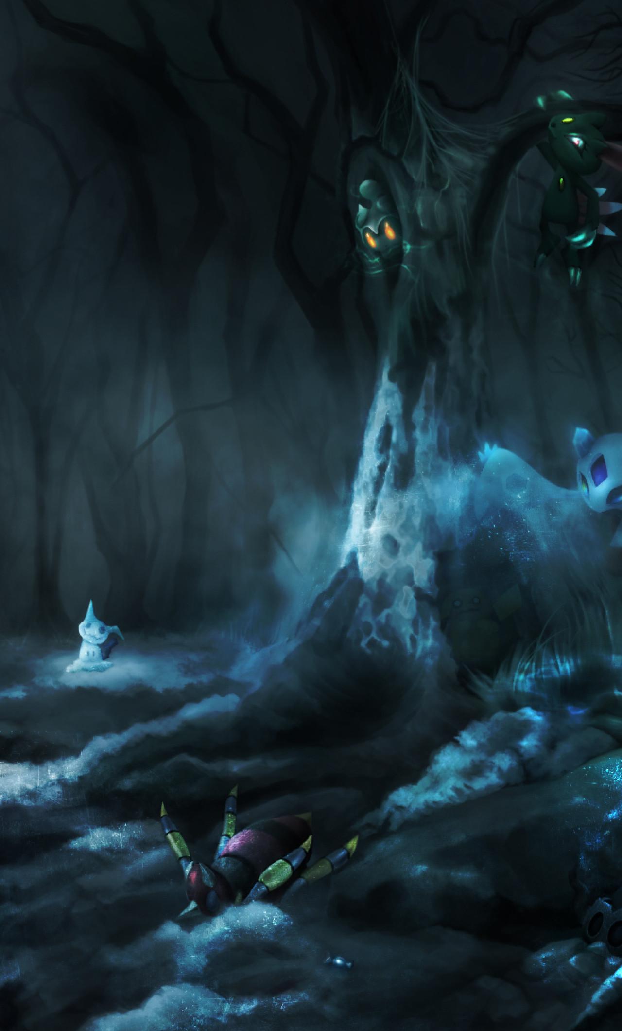 1280x2120 Dark blue : Dark Pokemon Wallpaper iPhone